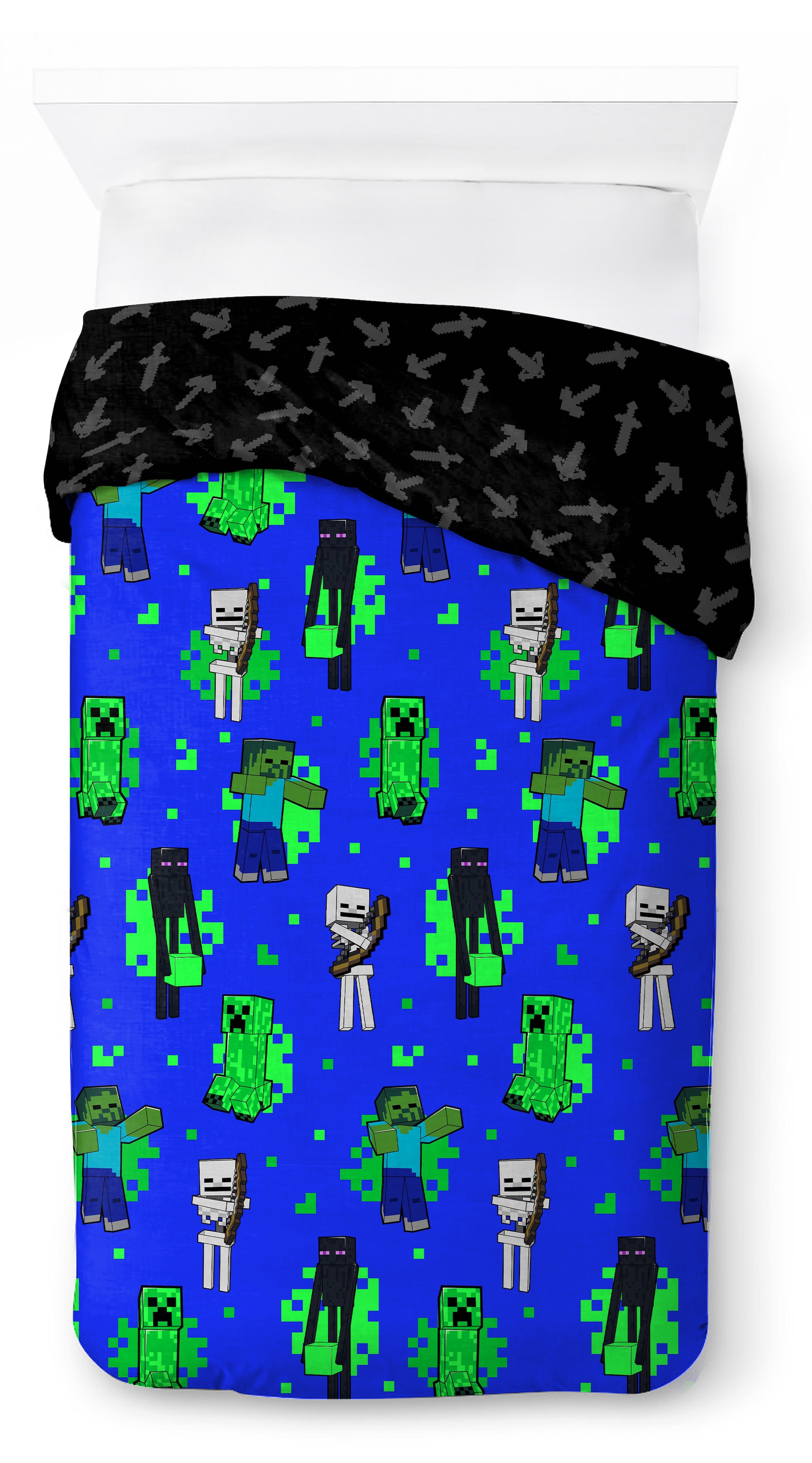 Minecraft Linge de lit pour enfants »Minecraft Fight Back« 2 100% coton
