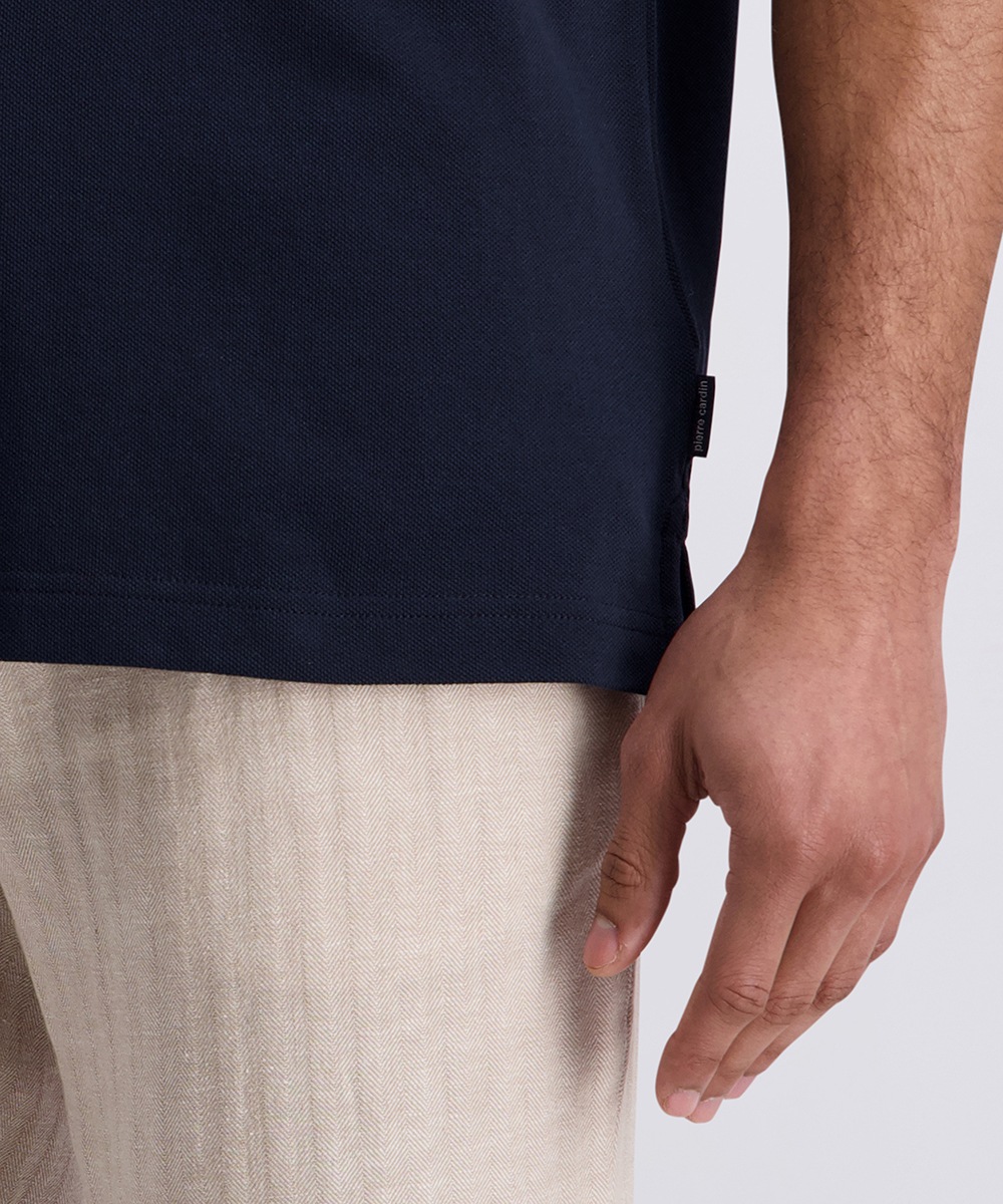 Pierre Cardin Poloshirt »Poloshirt uni pique« mit Logo Schriftzug