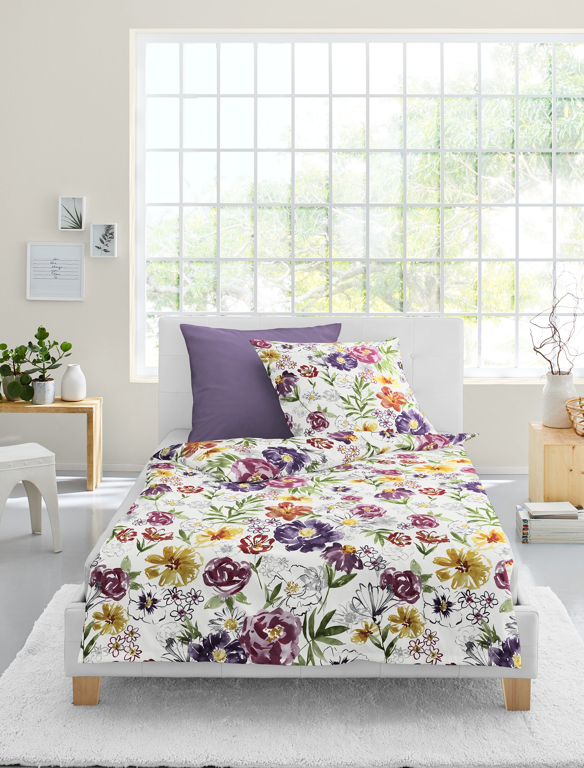 BIERBAUM Bettwäsche »Bettwäsche 4157« 2 Renforce, 100  % Baumwolle, pflegeleicht