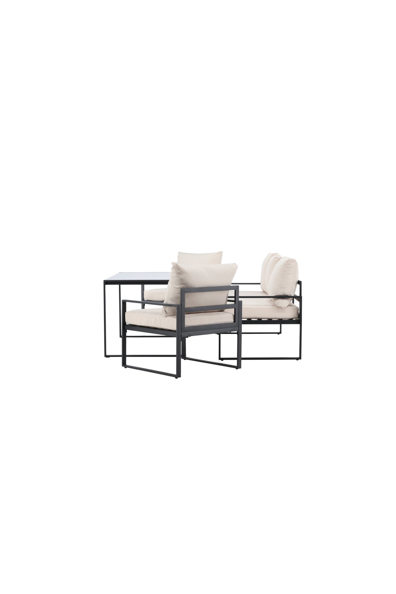 Venture Home Gartenlounge-Set »Catania, grosszügiges Outdoor-Set für hohen Sitzkomfort« 4 tlg. Loungemöbel mit Stoffbezug, angenehm, weich