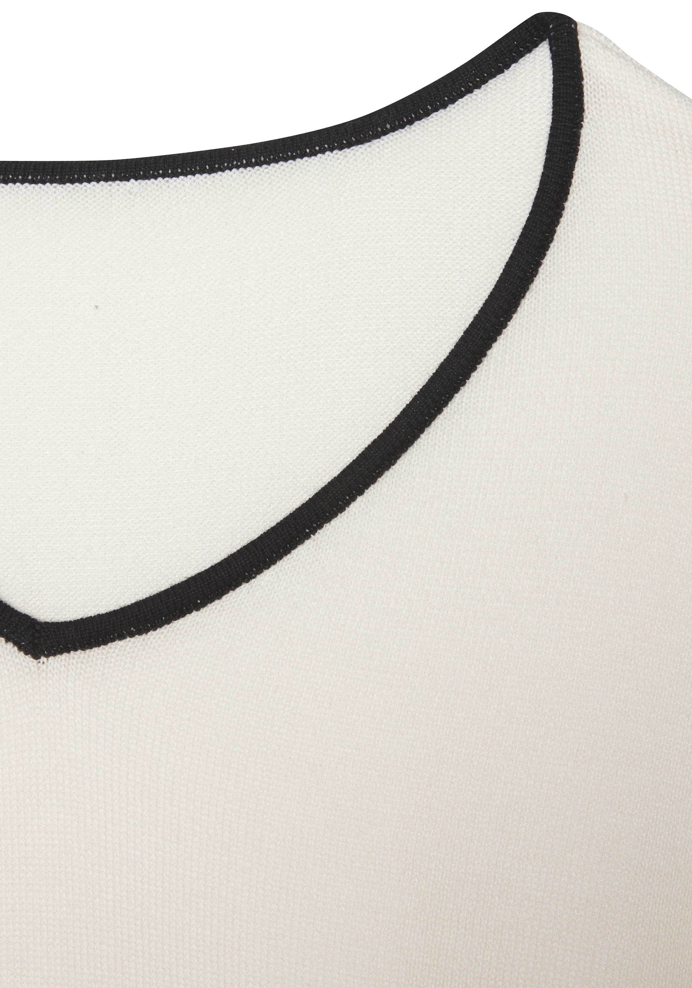 Vivance V-Ausschnitt-Pullover mit Kontrastkanten, casual