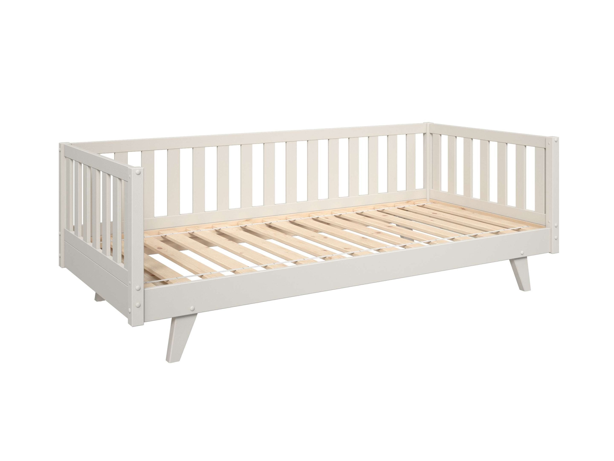 GOODproduct Lit d'enfant »Avelin« Pin massif, certifié FSC®, en couleur tendance cachemire beige