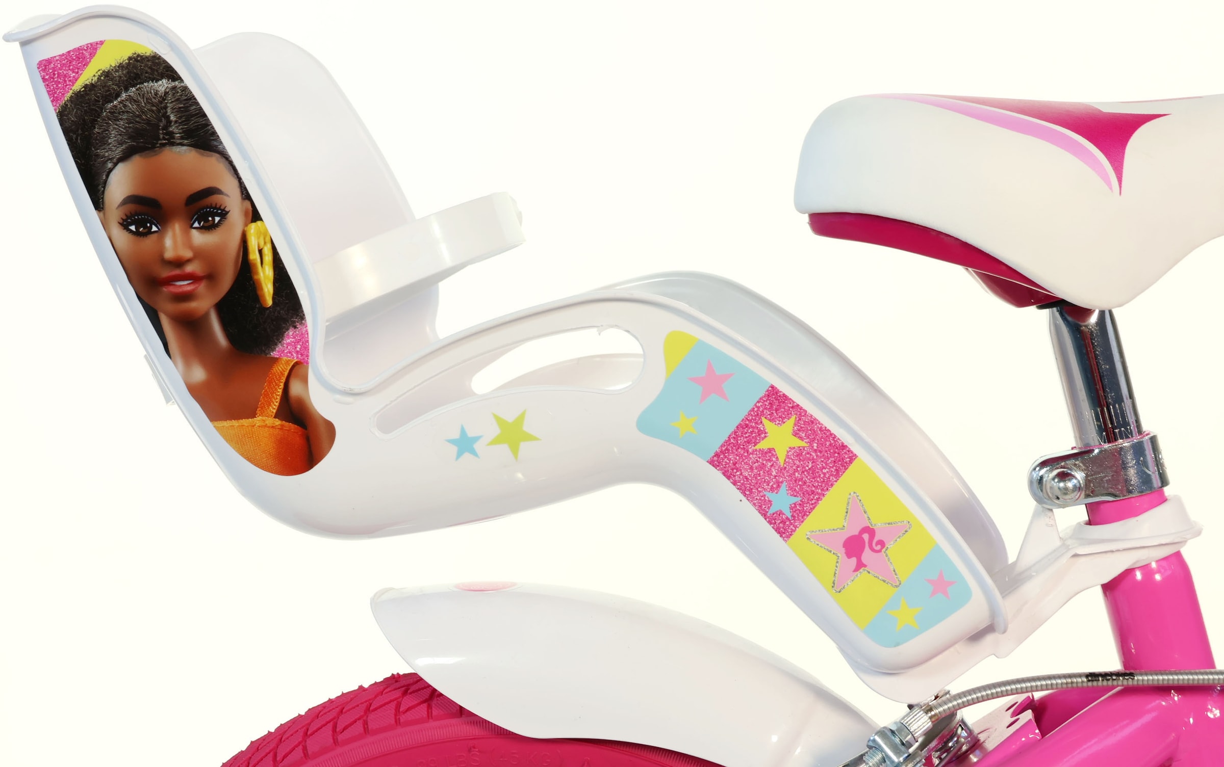 Dino Bikes Vélo pour enfant »Barbie 14" Kinderfahrrad 3-6 Jahre« 1 Gang Sans engrenages