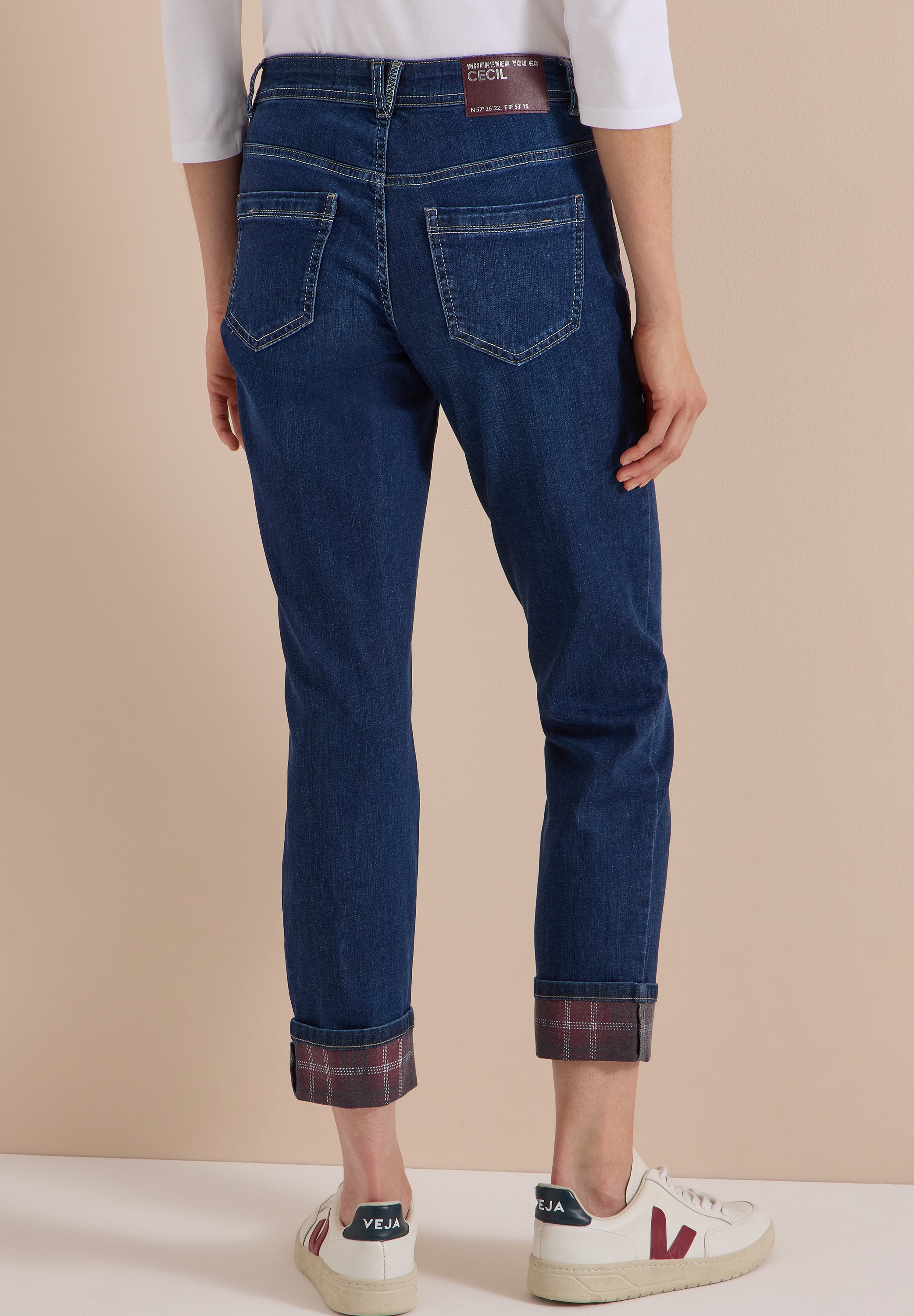 Cecil Jeans droit »Style Scarlett« avec détail revers