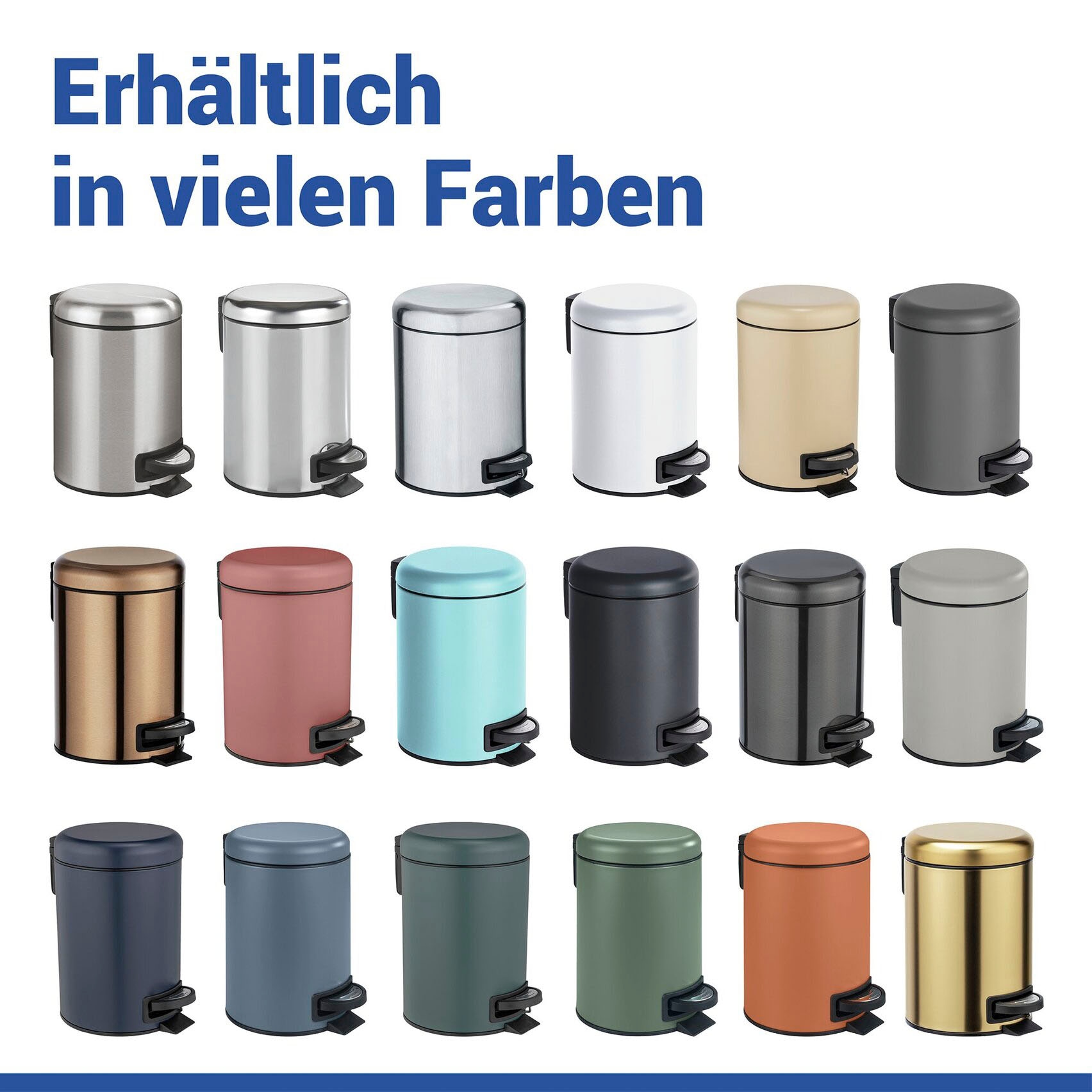 WENKO Seau à cosmétique »Leman« 3 litres, LxPxH : 17x25x22,5 cm