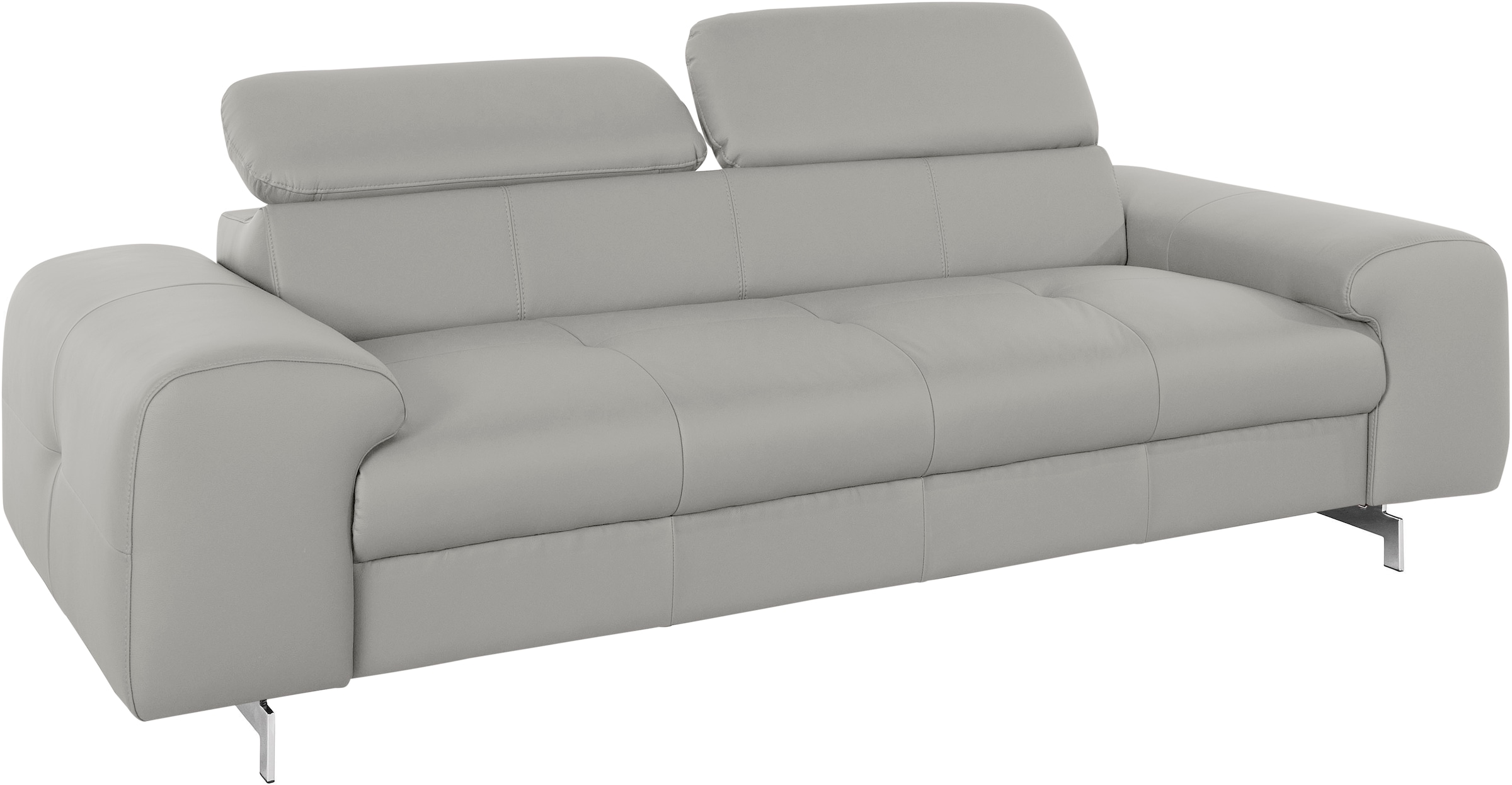 COTTA 3-Sitzer »Chef« Big-Sofa mit Kopfteilverstellung, edle Metallkufen