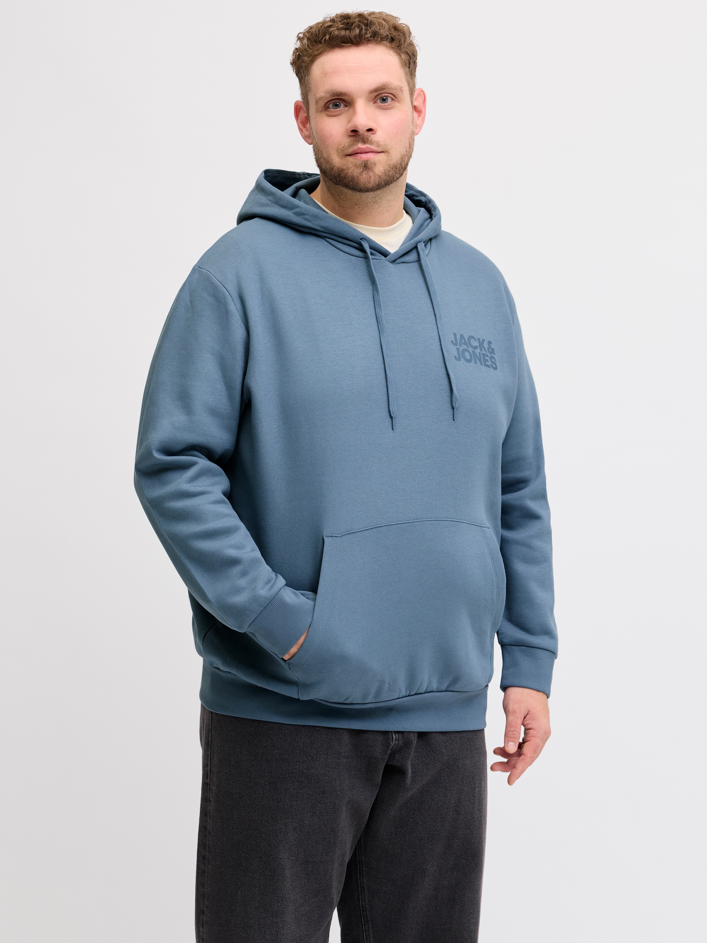 Jack & Jones PlusSize Sweat à capuche »JJECORP LOGO SWEAT HOOD NOOS PLS«, Baumwollmischung, regular fit
