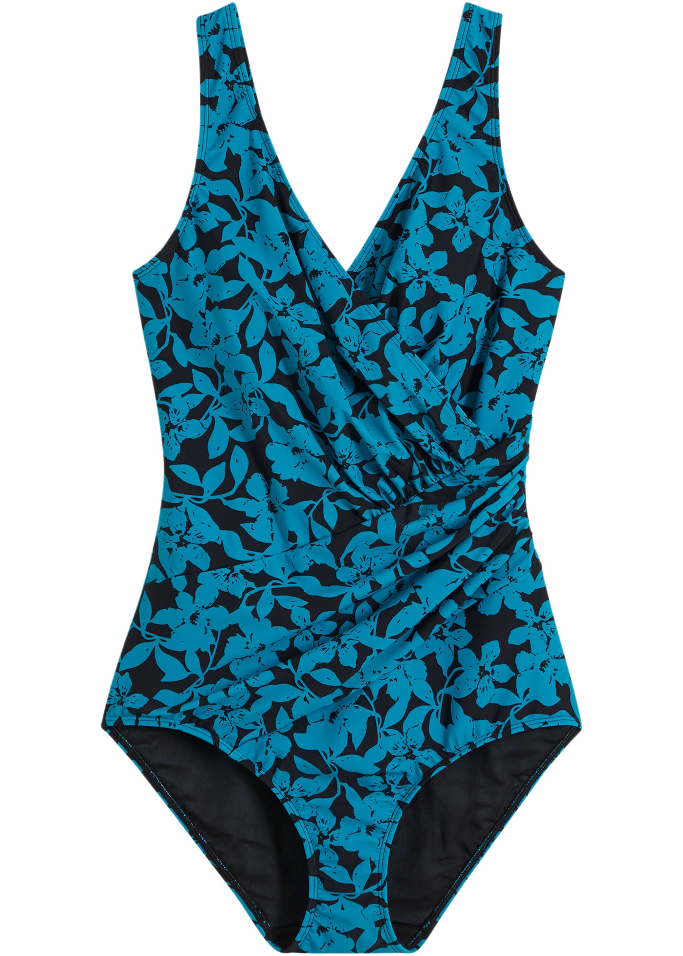 bonprix Maillot de bain formende Wickeloptik, elastisches Obermaterial, sportlicher Stil