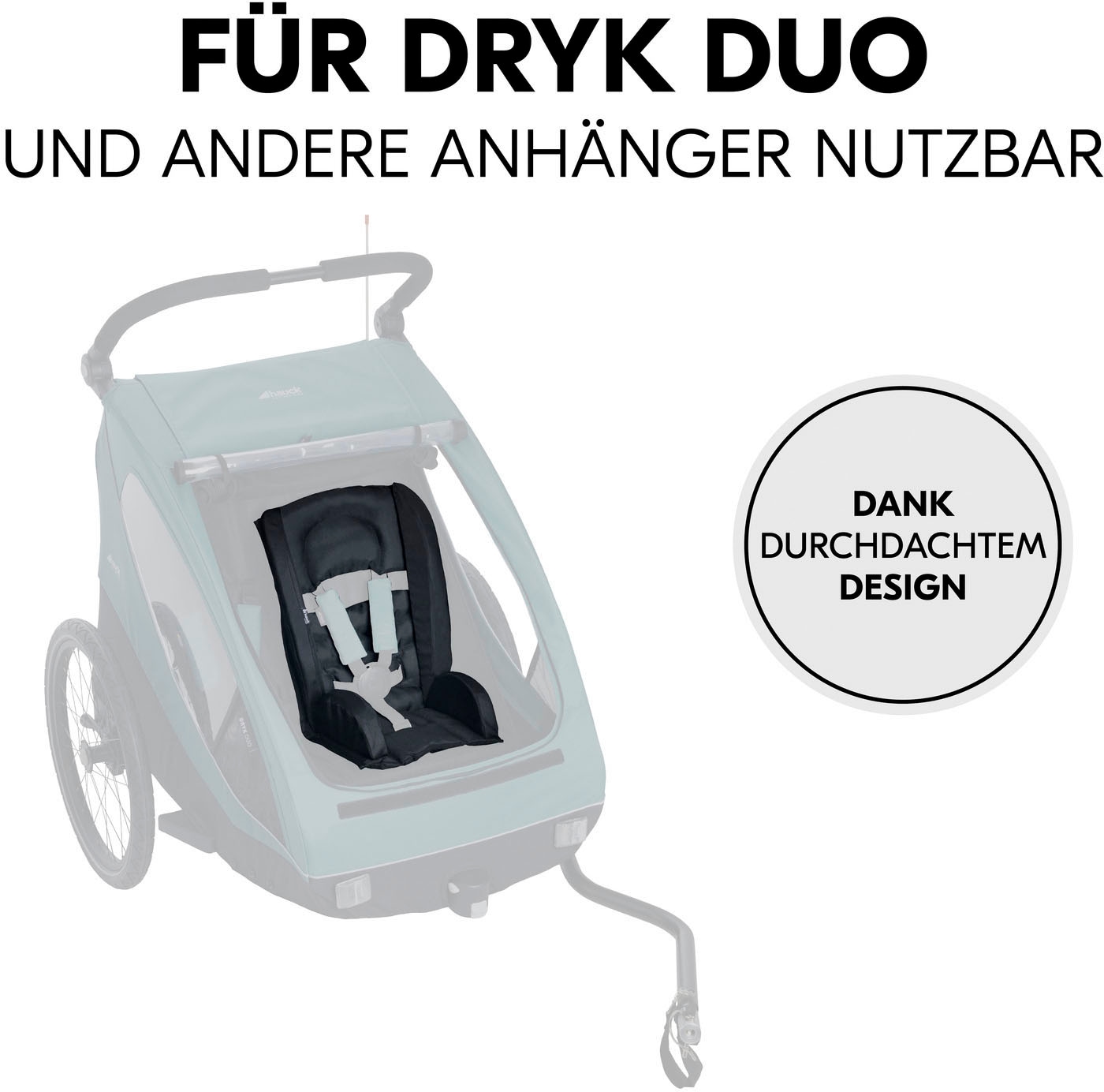 Hauck Sitzverkleinerer »Sitzverkleinerer für Fahrradanhänger, Black« universal