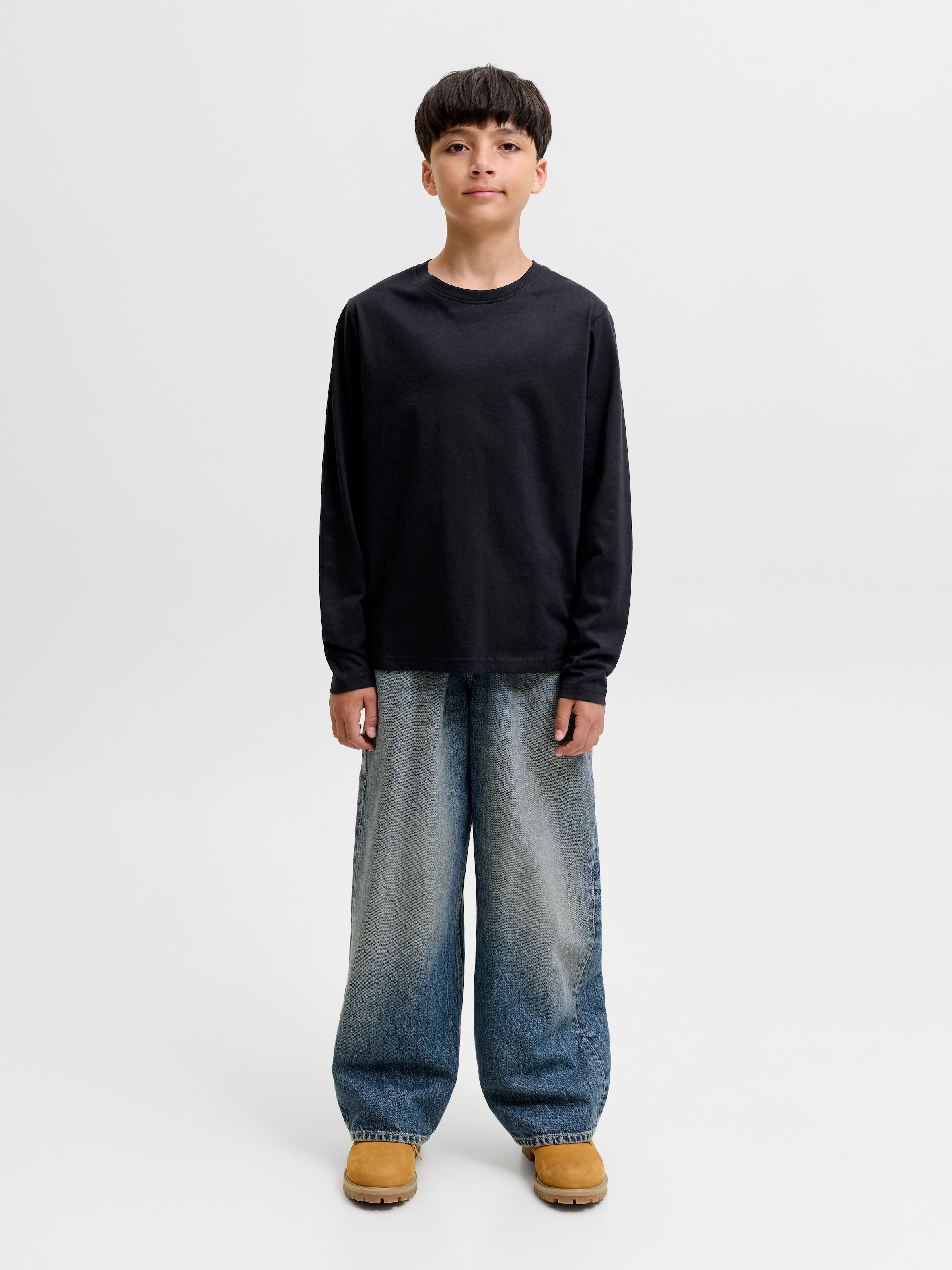 Jack & Jones Junior T-Shirt »JJEORGANIC RLX TEE LS O-NECK NOOS JNR« aus Baumwolle und Single Jersey, lockere Passform