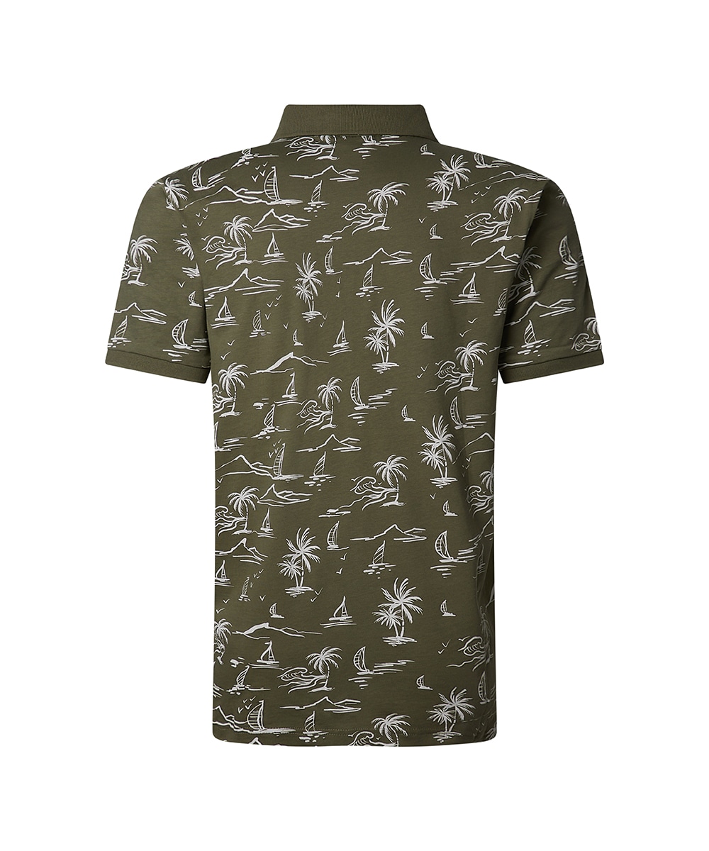 Pioneer Authentic Jeans Poloshirt »Polo jersey print maritim« mit All-Over Print