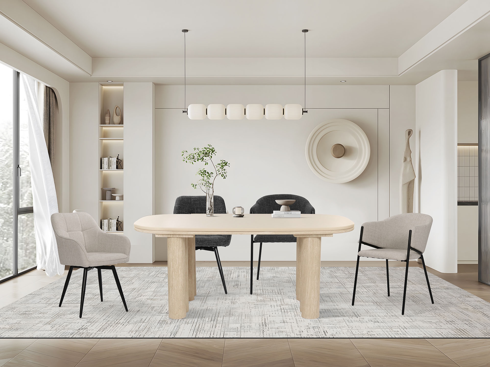 SIT Drehstuhl »Havanna 2er-Set mit 360° Drehfunktion & Strukturstoff« (Set) 2 Stk.mit 360° Drehfunktion