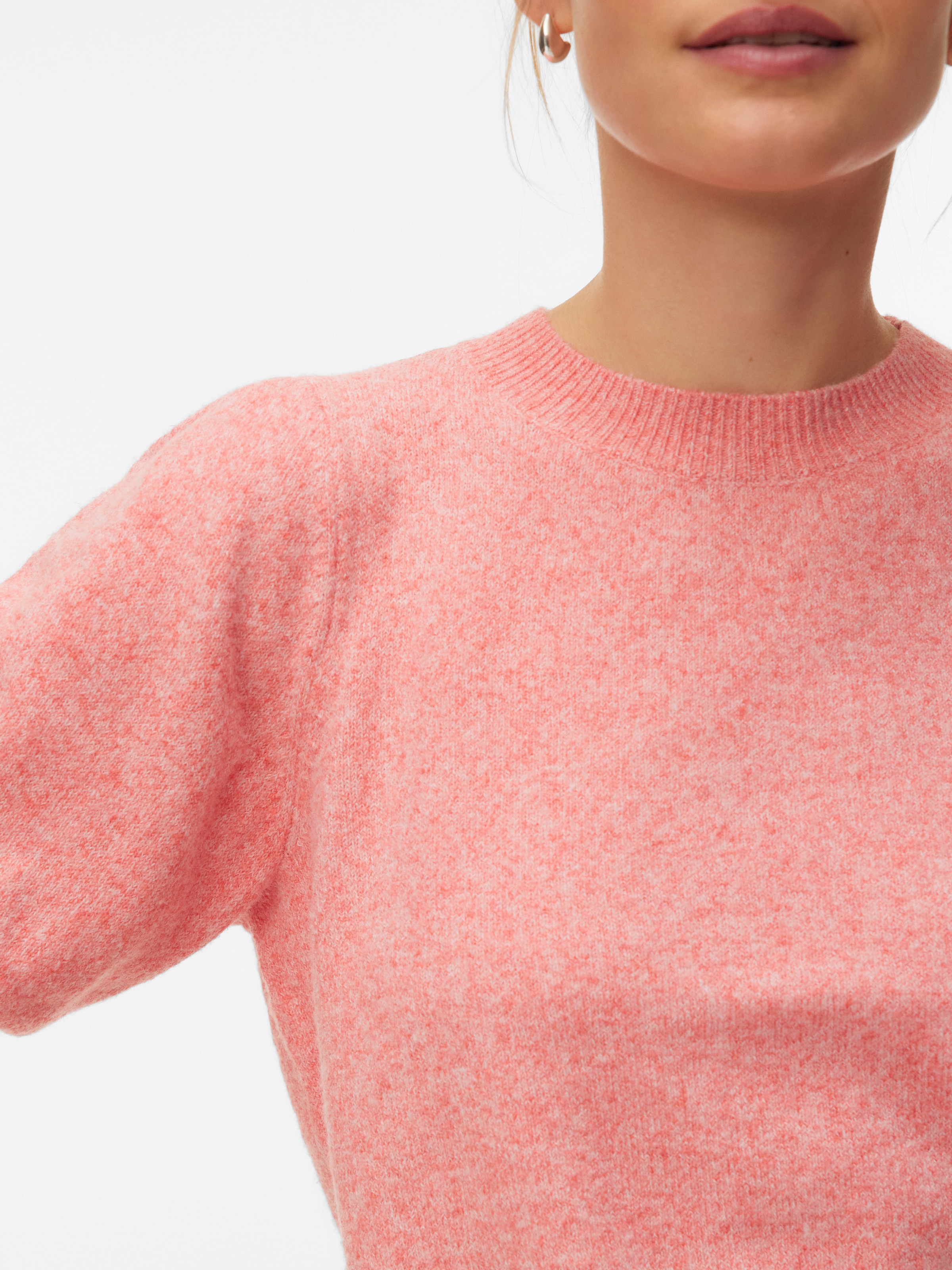 Vero Moda Pull à col rond »VMDOFFY 2/4 O-NECK PULLOVER GA NOOS« mit kurzen Puffärmeln