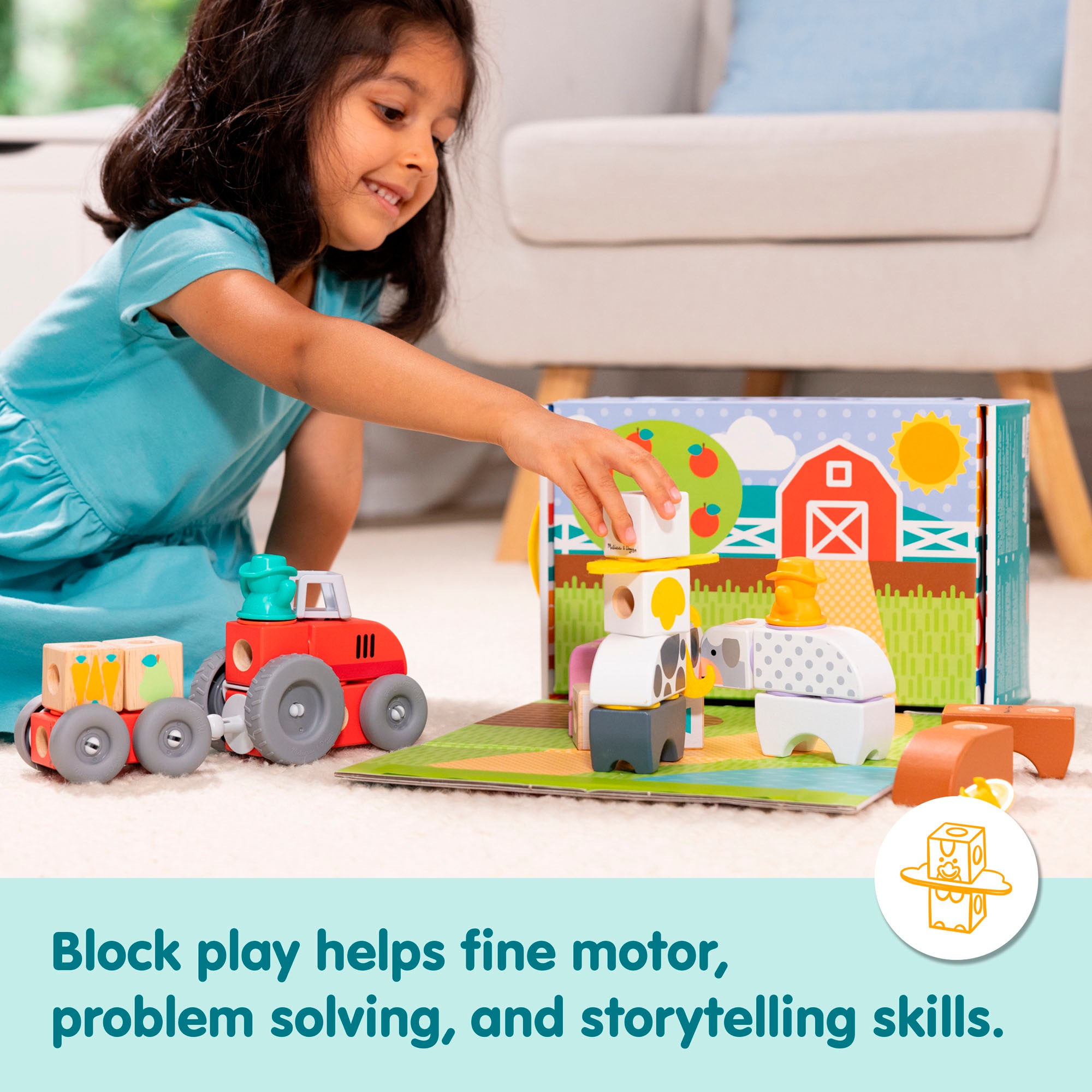 Spin Master Briques de jeu »Melissa & Doug Blockables Bauernhof«