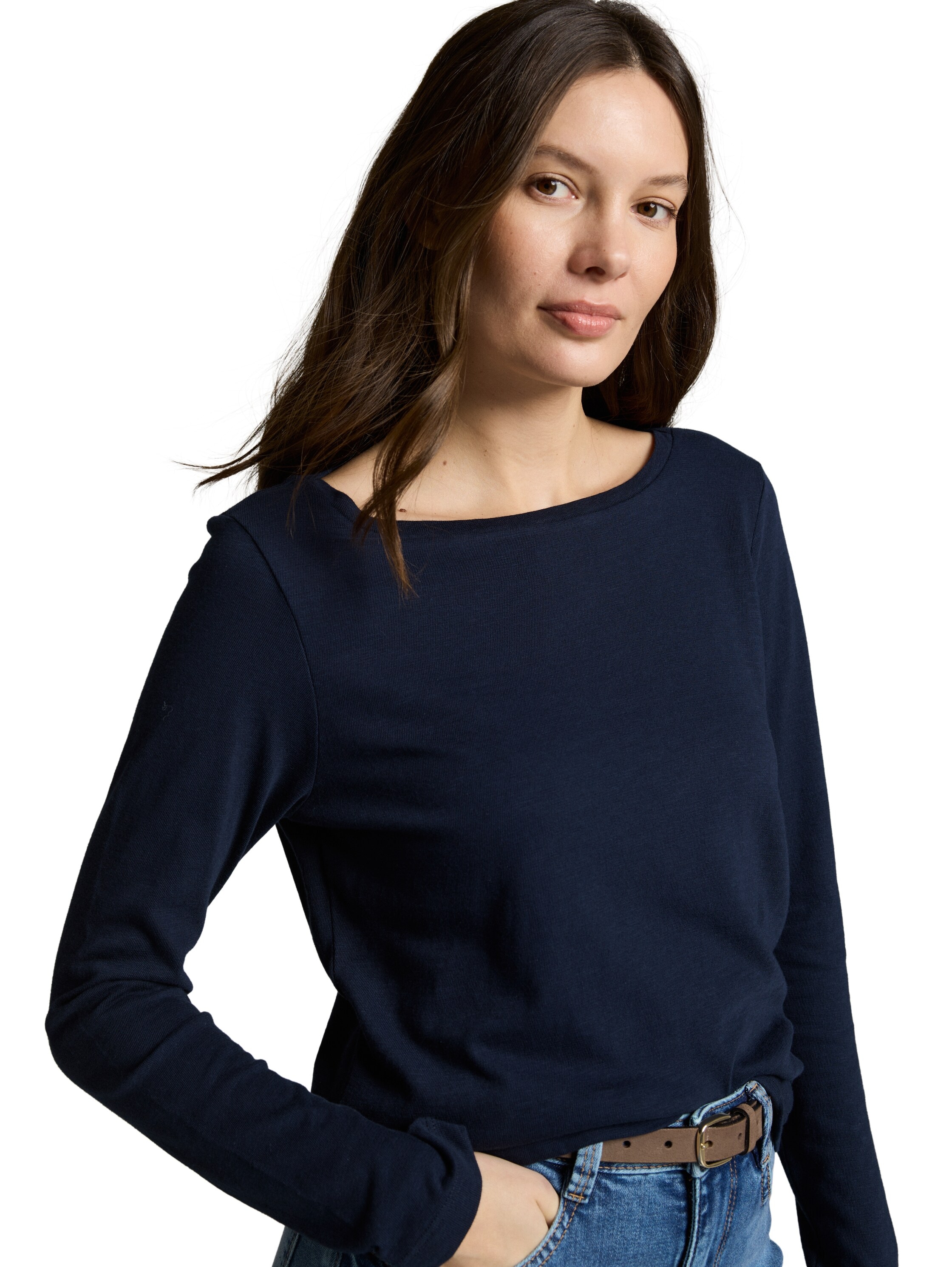 TOM TAILOR T-shirt à manches longues unifarben