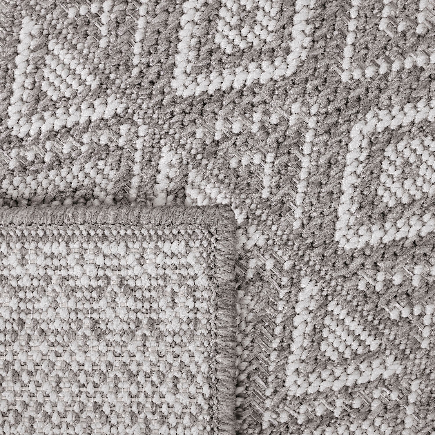 Paco Home Teppich »Vermont 190« rechteckig 4 mm Höhe Flachgewebe, modernes Design mit Rauten, gesteift, Outdoor geeignet