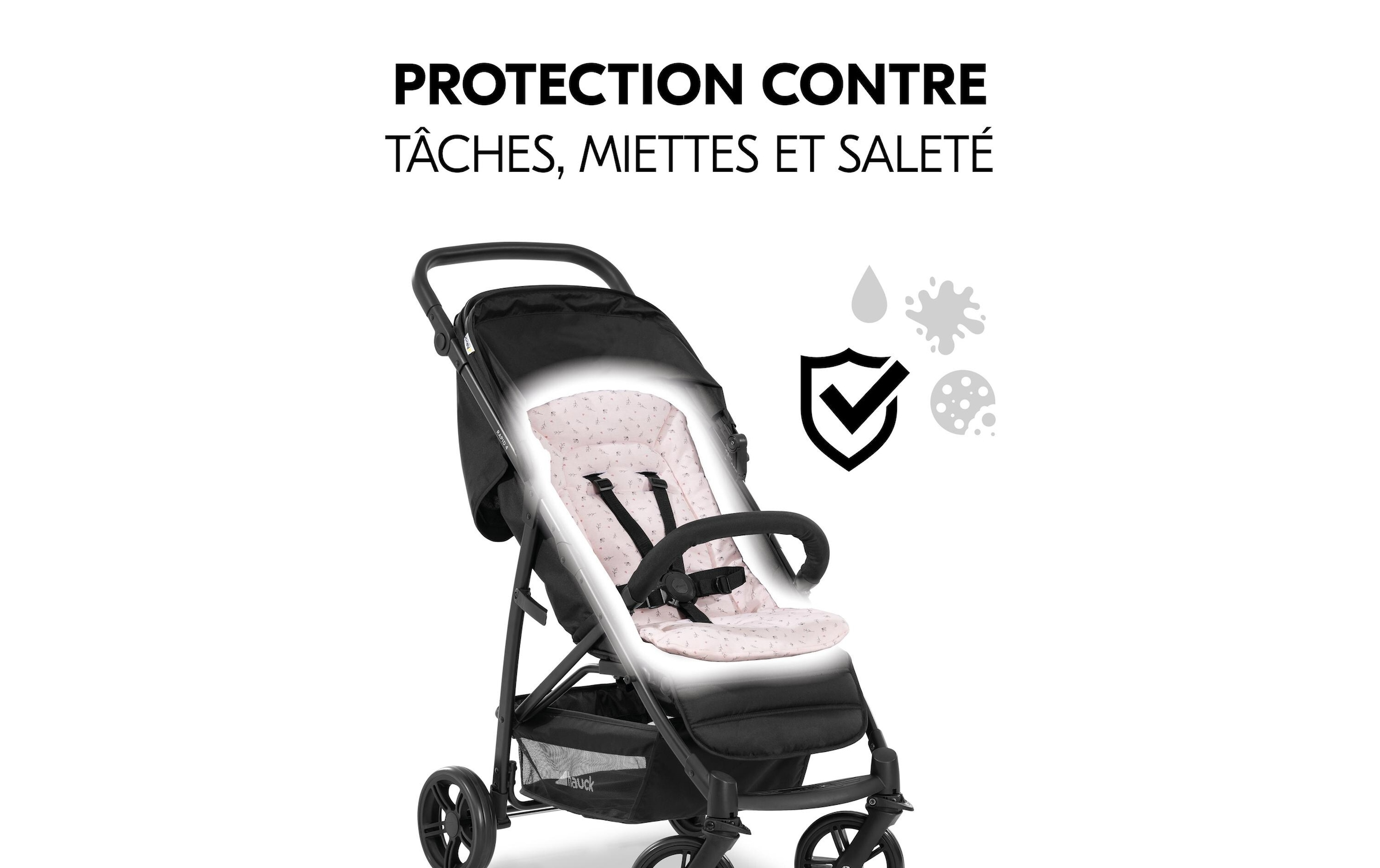 Hauck Housse de siège pour enfant »Seat Liner, Flowers Rose« également adapté aux poussettes