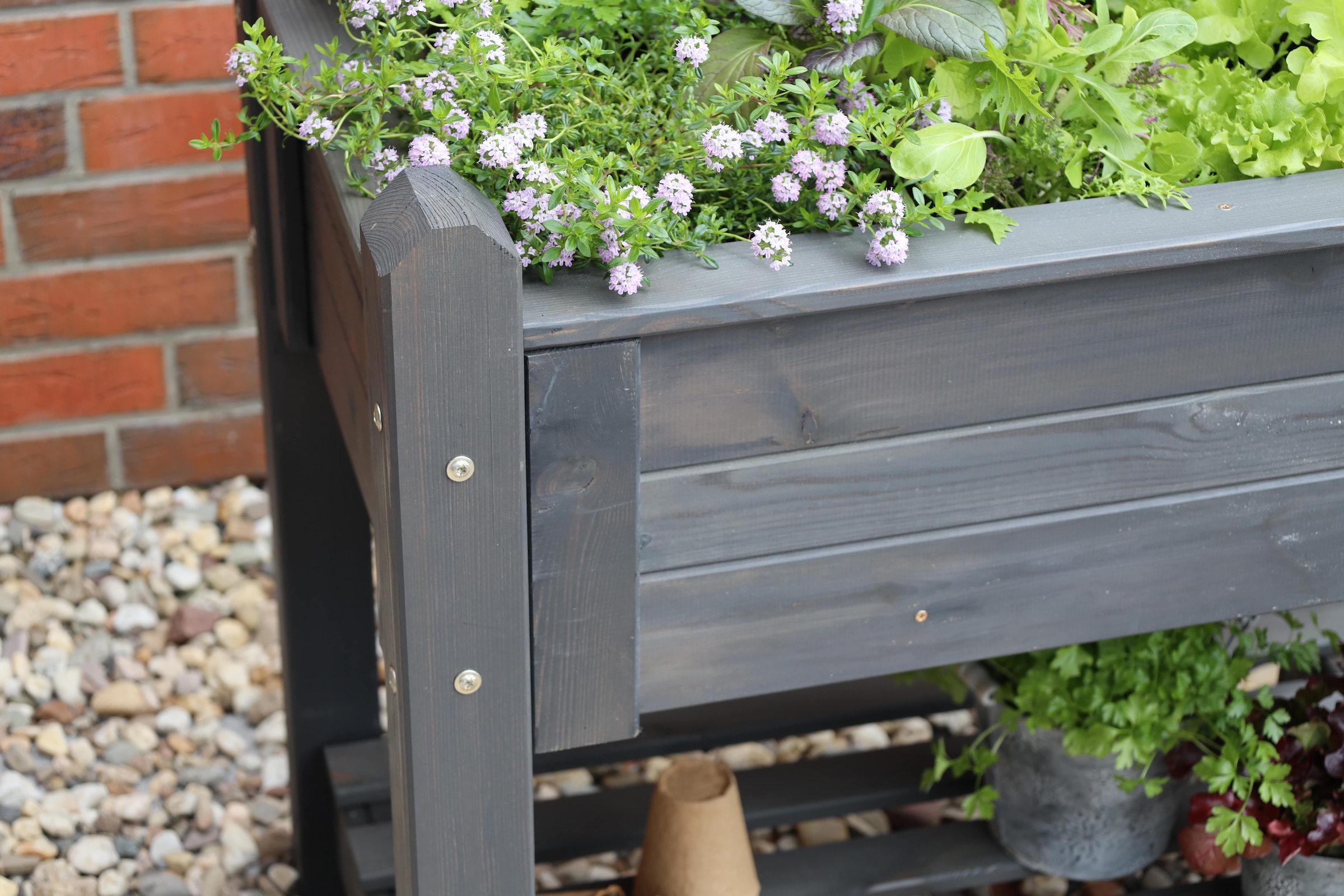 promadino Blumenkasten Kräuterbeet klein, BxTxH: 90x60x84,5 cm