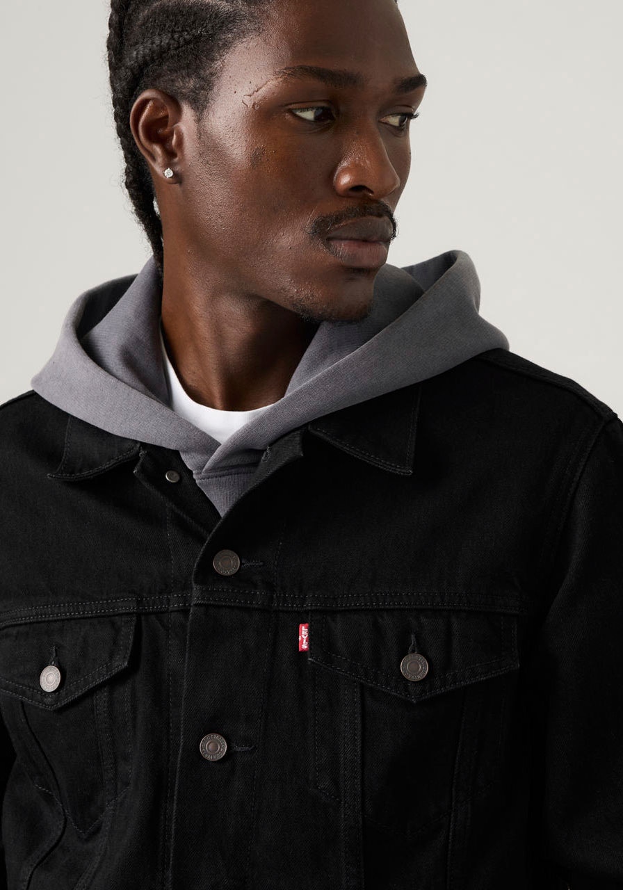 Levi's® Veste en jean »VINTAGE FIT TRUCKER JKT« sans capuche avec patte de boutonnage