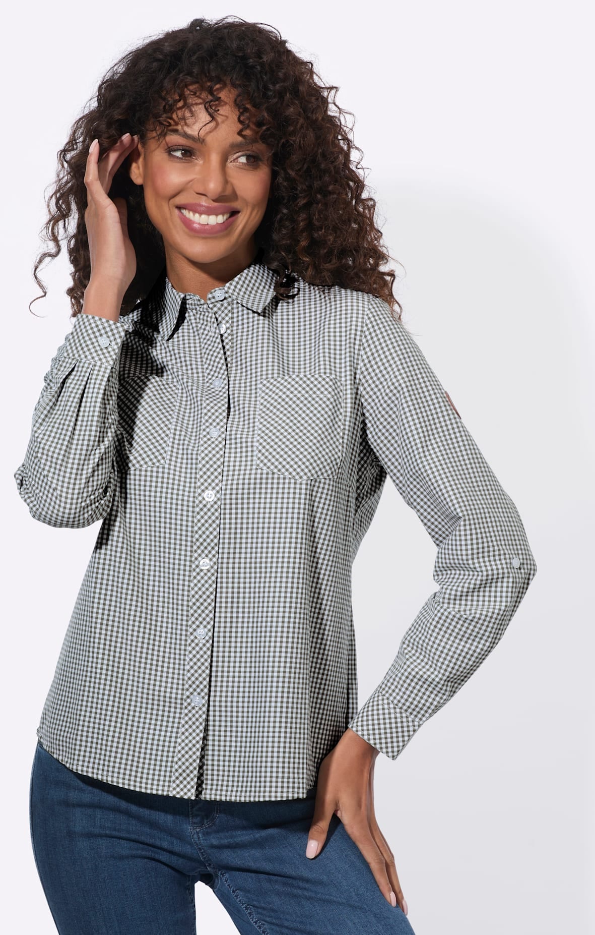 Casual Looks Blouse à carreaux