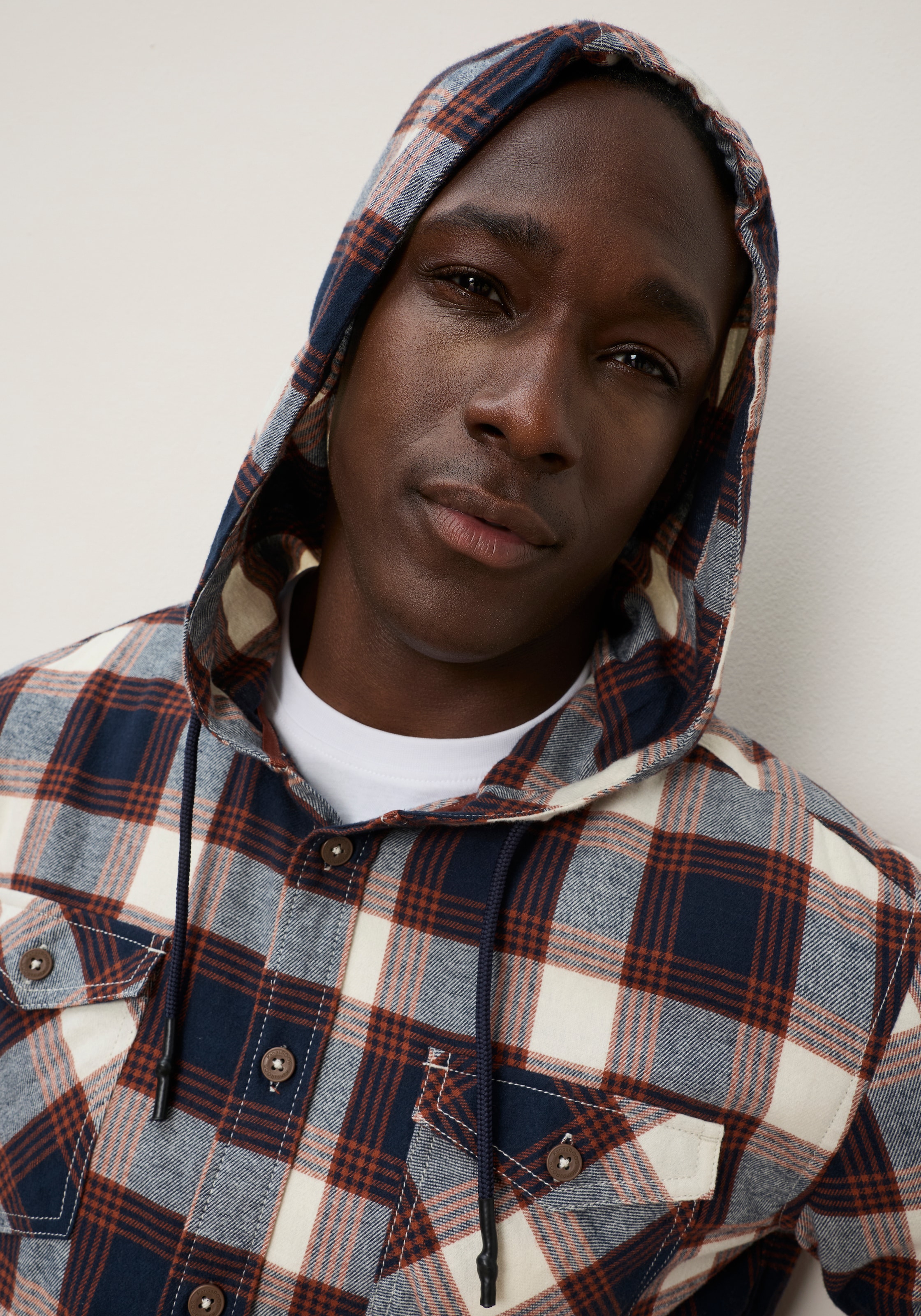 KangaROOS Kapuzenhemd mit bequemer Passform, aus Flanell, Kariert