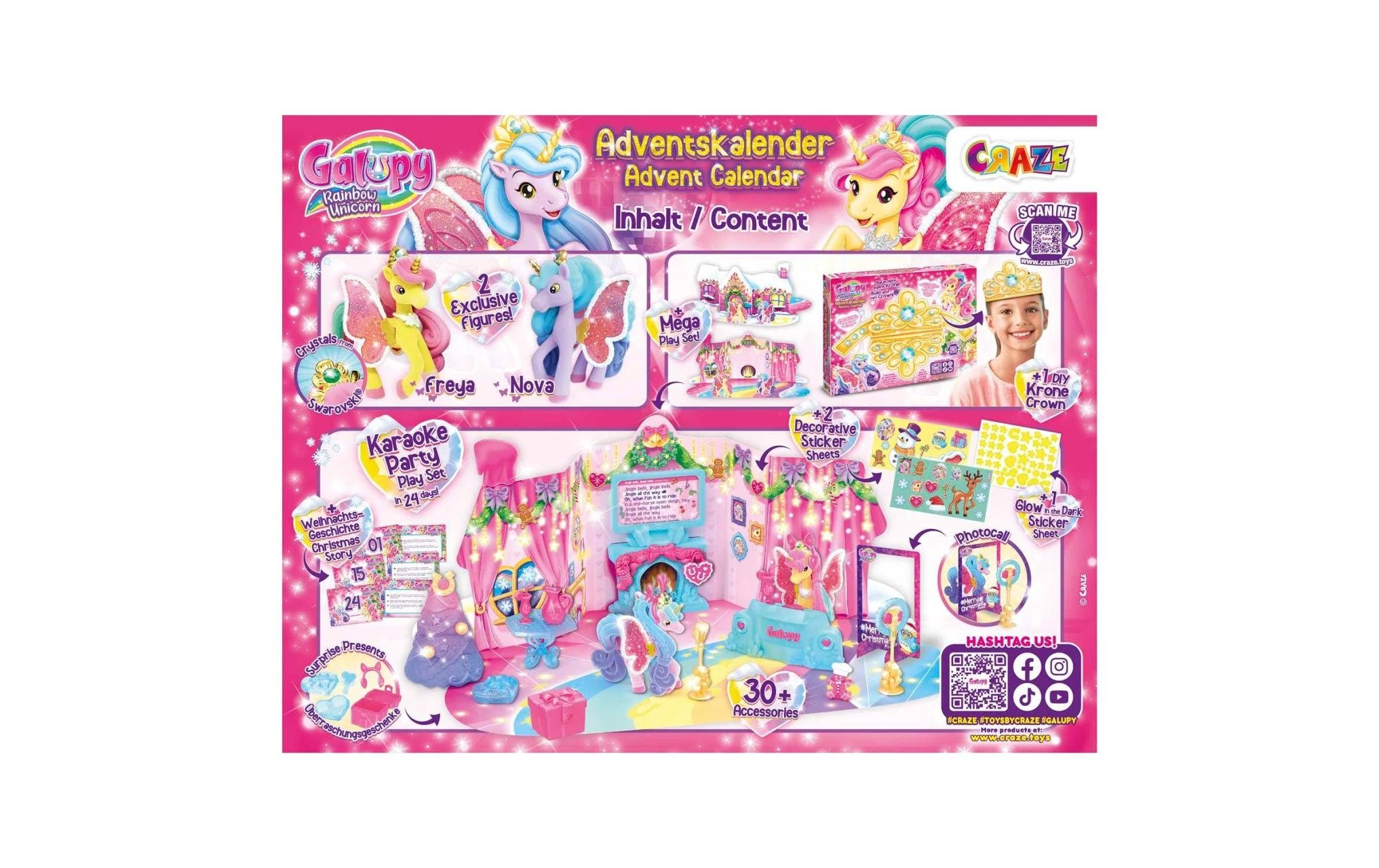 CRAZE Adventskalender »Galupy Rainbow Unicorn« ab 3 Jahren