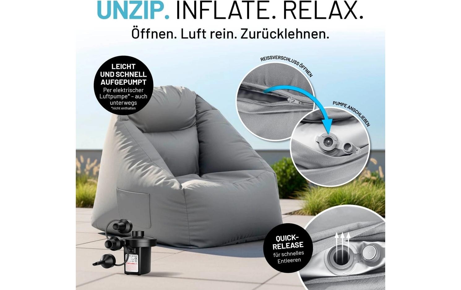 Lumaland Pouf »AIR-Sessel In-& Outdoor«