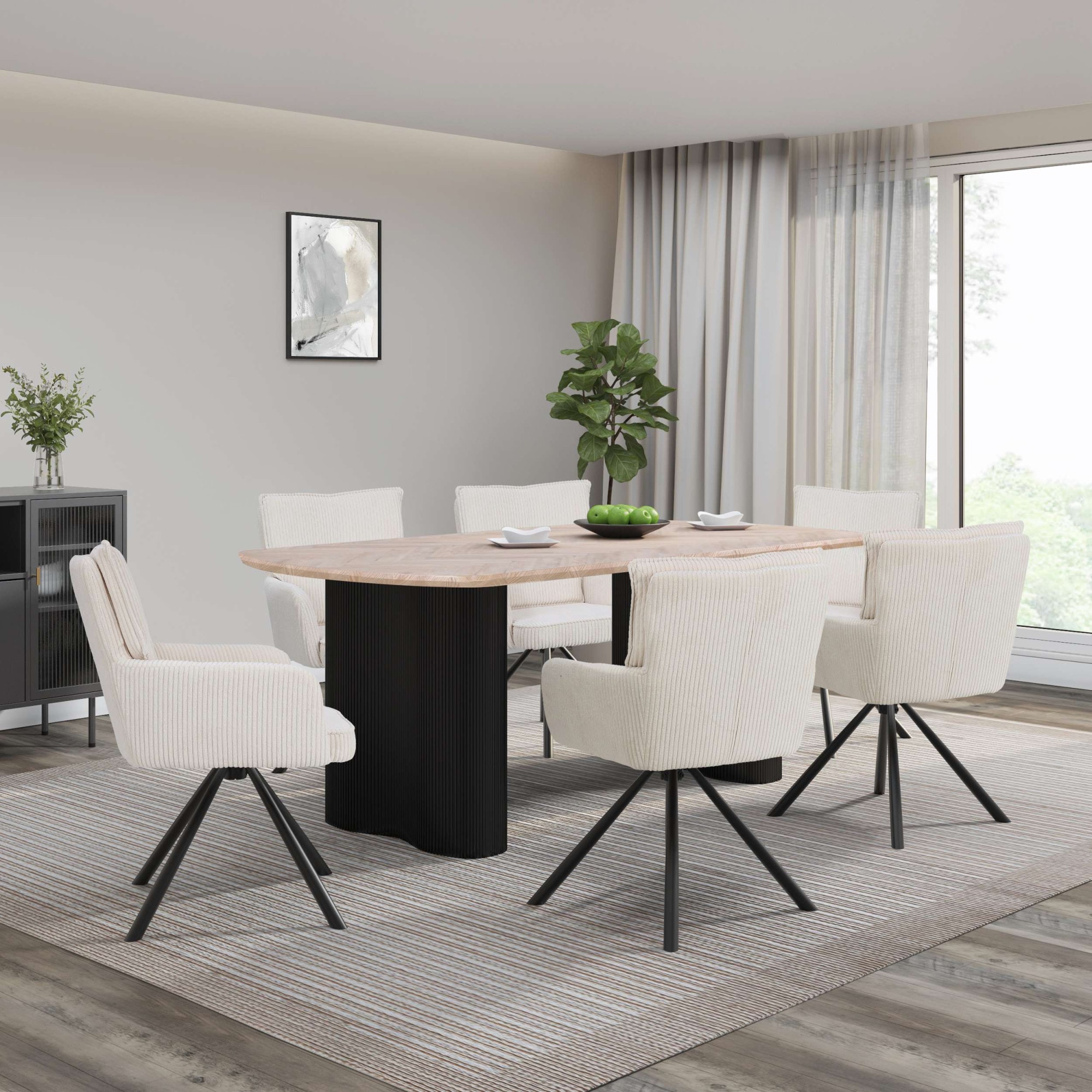 GOODproduct Esszimmerstuhl »Les Choux« () 2 Stk.gepolsterte Rückenlehne, Armlehne und Sitzfläche, Sitzhöhe 48 cm