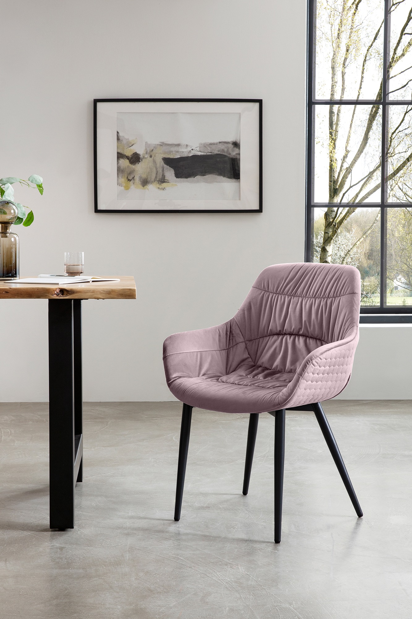 SalesFever Essgruppe »Esszimmerausstattung aus Holz und Metall«