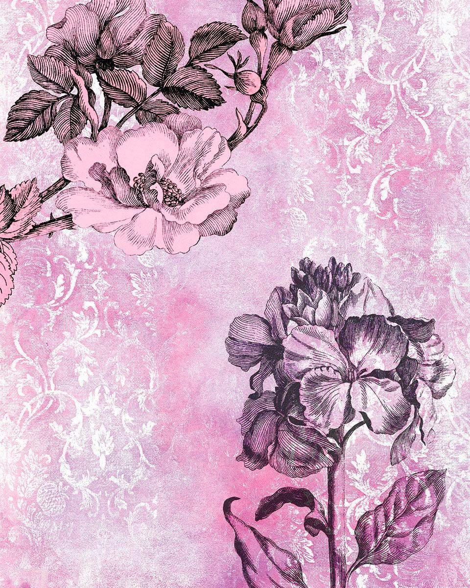 Komar Vliestapete »Digitaldruck Vlies -  Baroque Pink - Grösse 200 x 250 cm« bedruckt glatt Wohnzimmer, Schlafzimmer