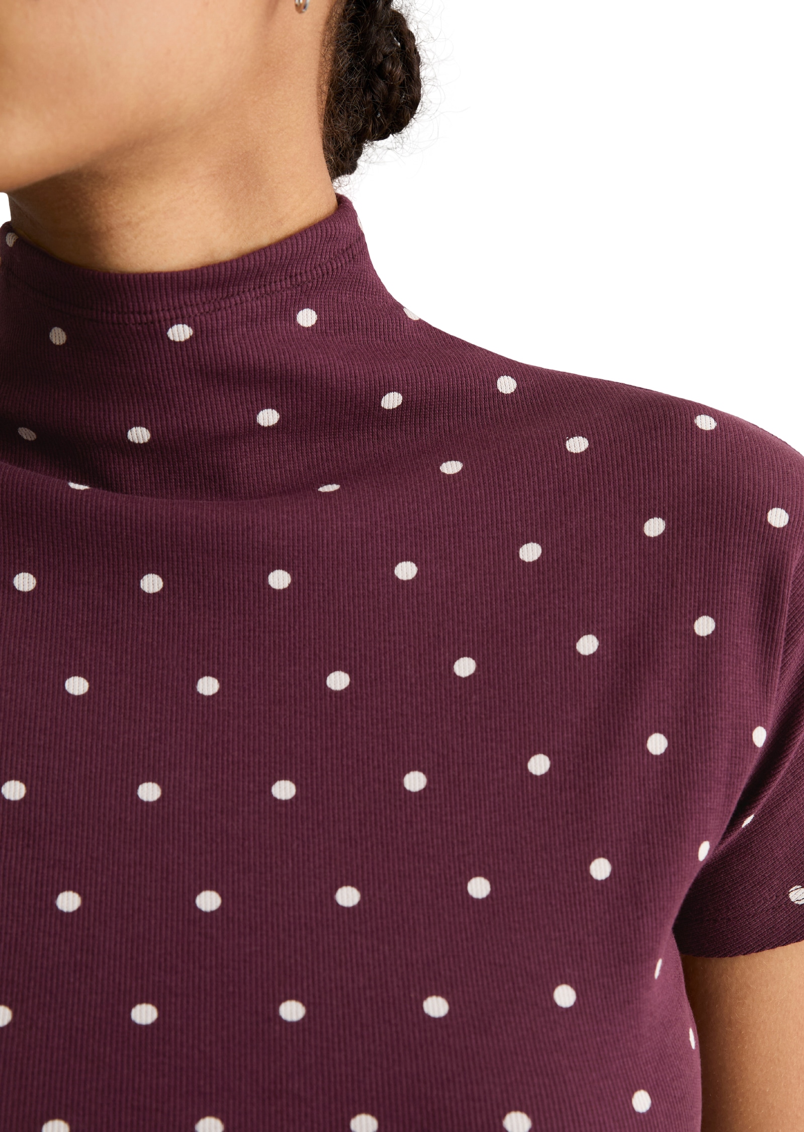 Marc O'Polo DENIM T-shirt Top en jersey côtelé slim en jersey stretch