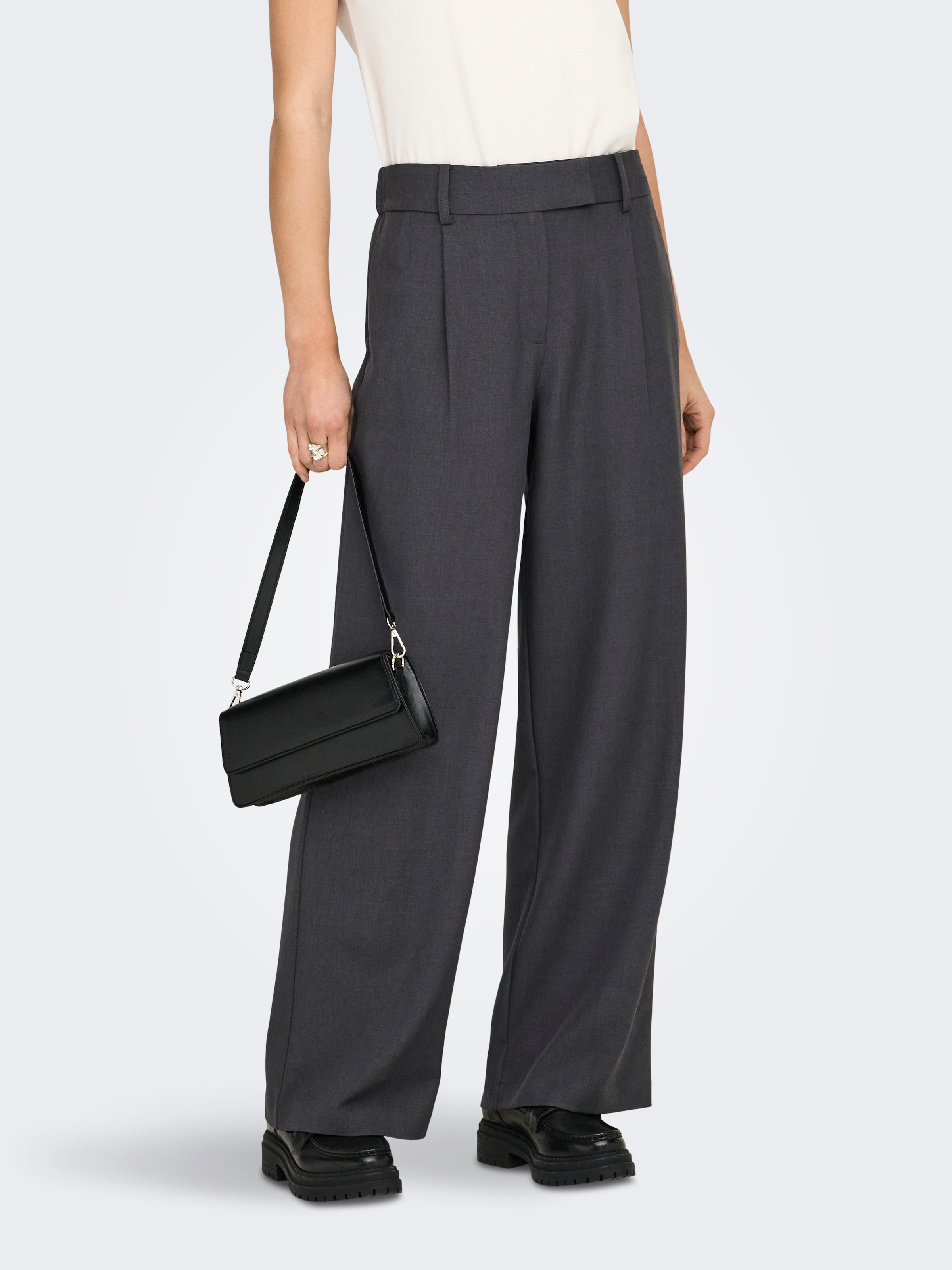 ONLY Anzughose »ONLLINDA HW STR MEL PANTS TLR NOOS«  Materialmix