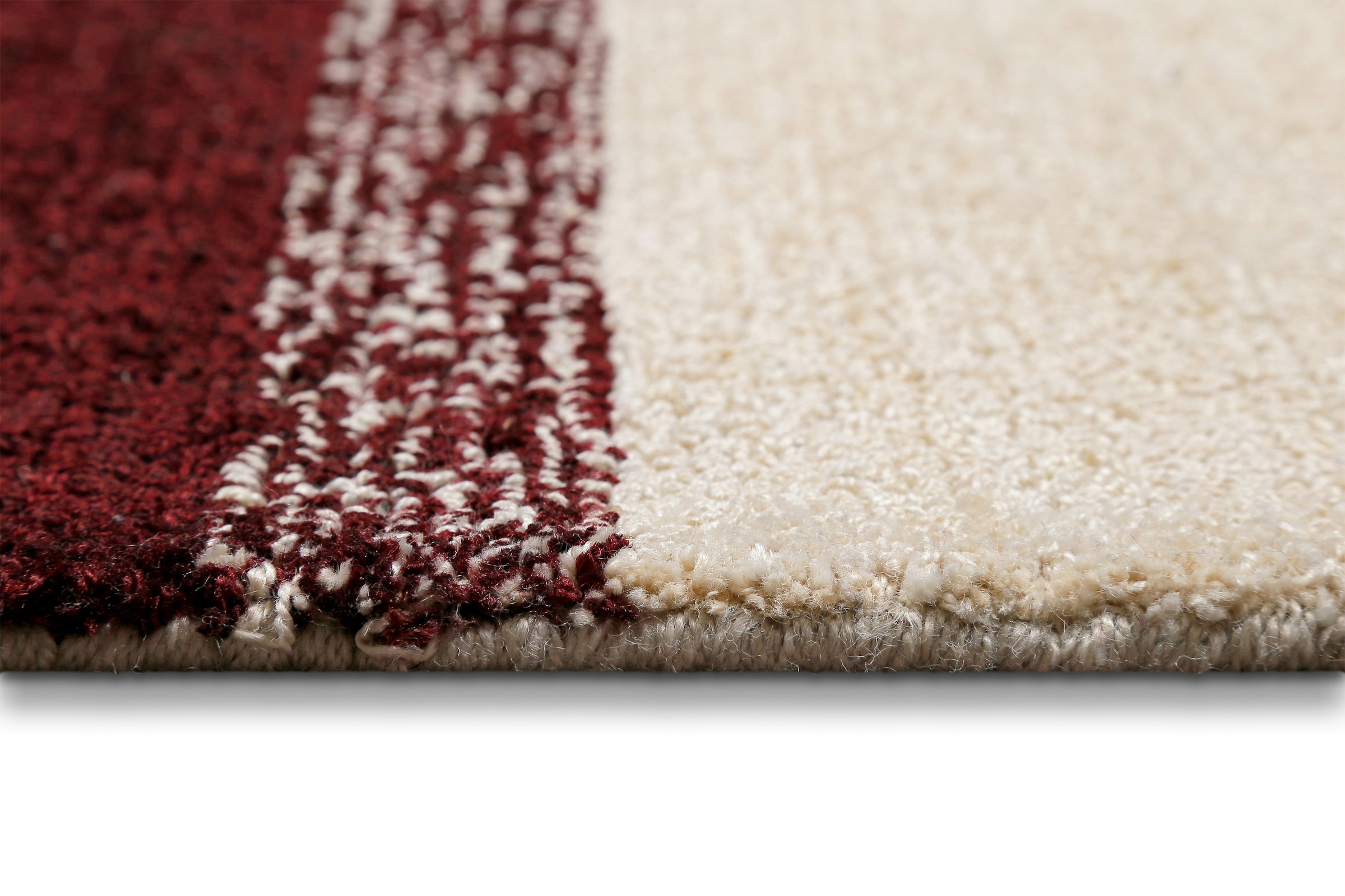 Wecon home Tapis »Petrol« Rectangulaire 7 mm Höhe handgefertigt, pflegeleicht, gestreift, Wohnzimmer, Schlafzimmer