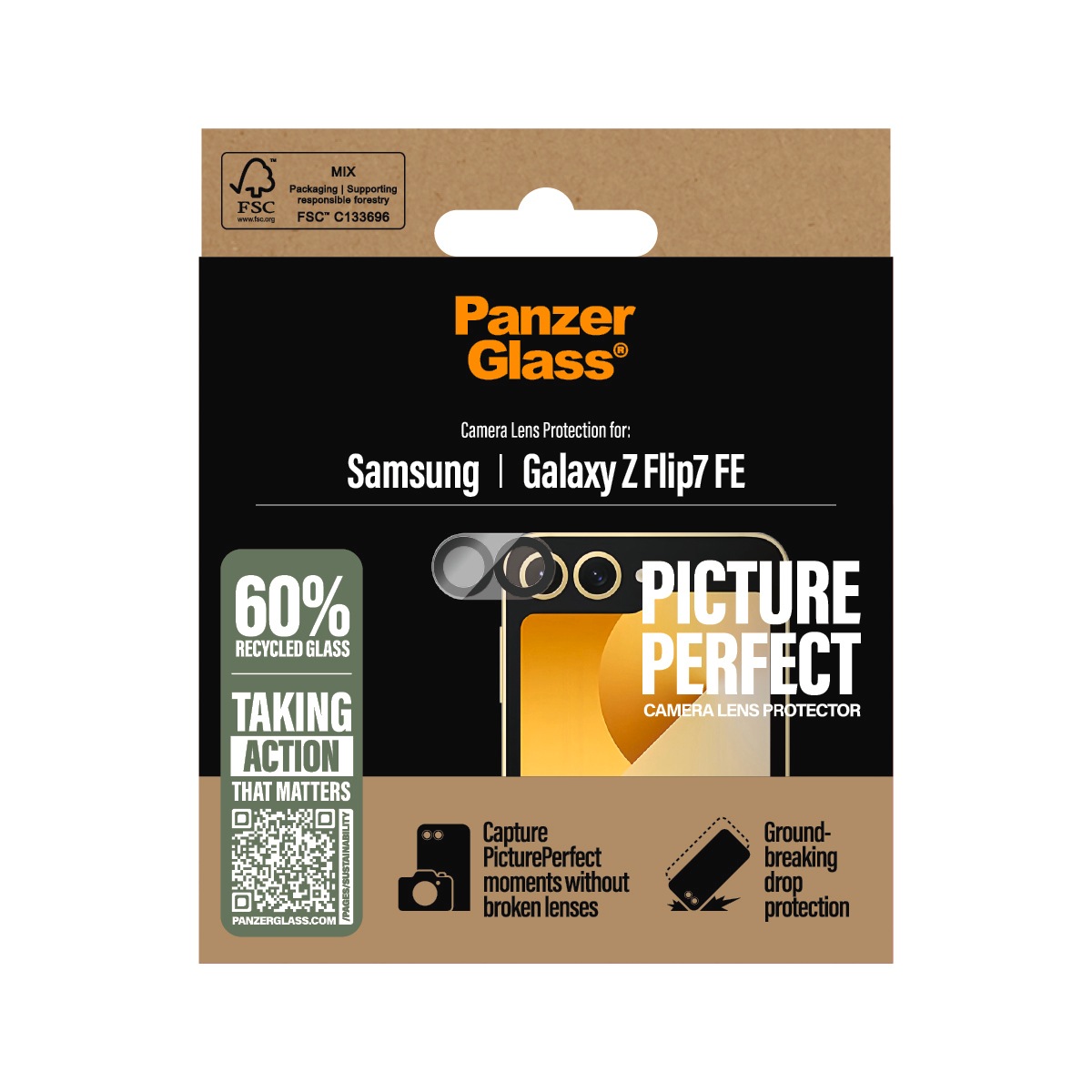 CARE by PanzerGlass Kameraschutzglas »Camera Lens Protector« für Samsung Galaxy Z Flip7 FE Objektivschutz, Kameraschutz, Linsenschutz, kratz- & stossfest
