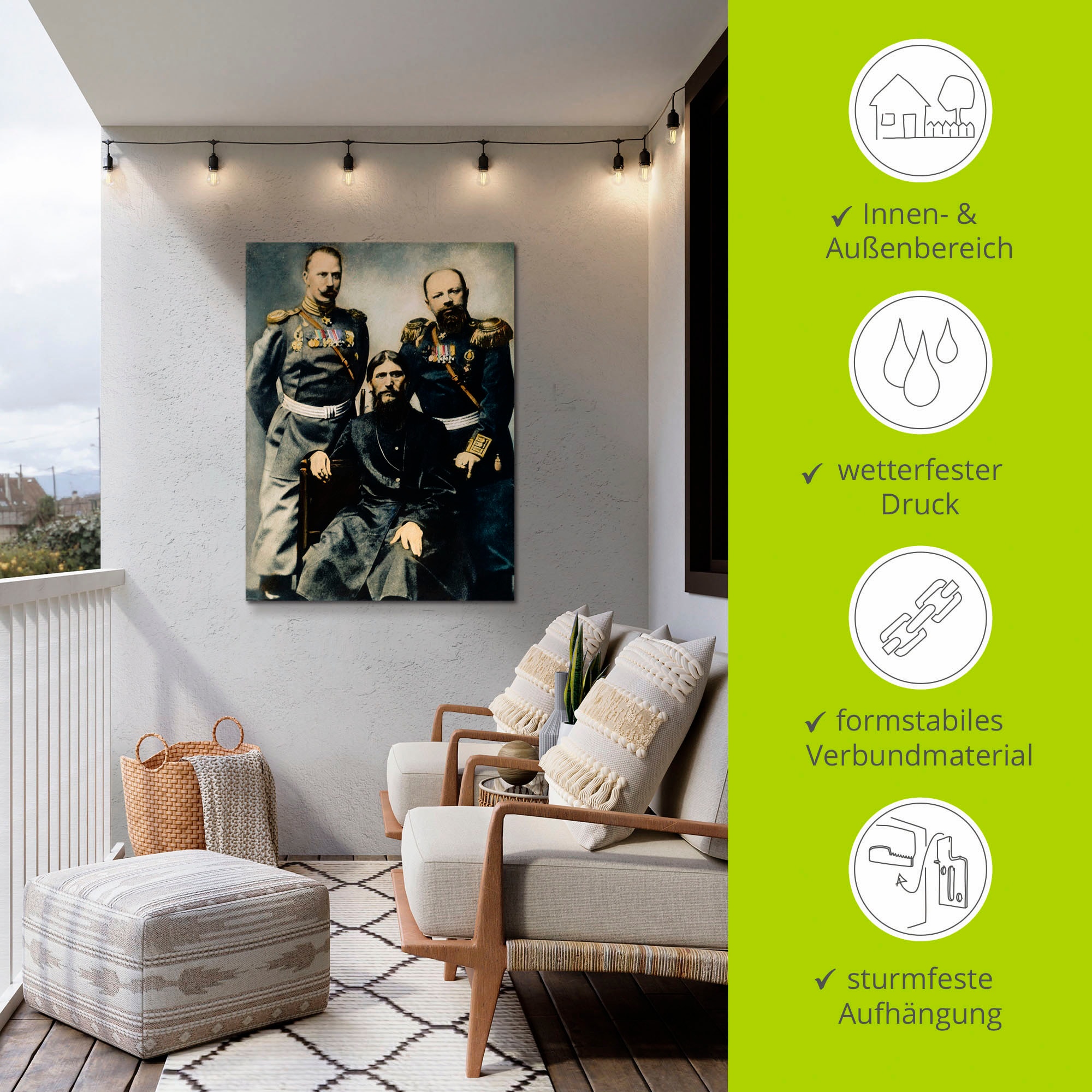 Artland Impression alu-dibond »Rasputin, Russischer Mönch« 1 cuis tlg. für Innen- und Aussenbereich geeignet, Outdoorbild