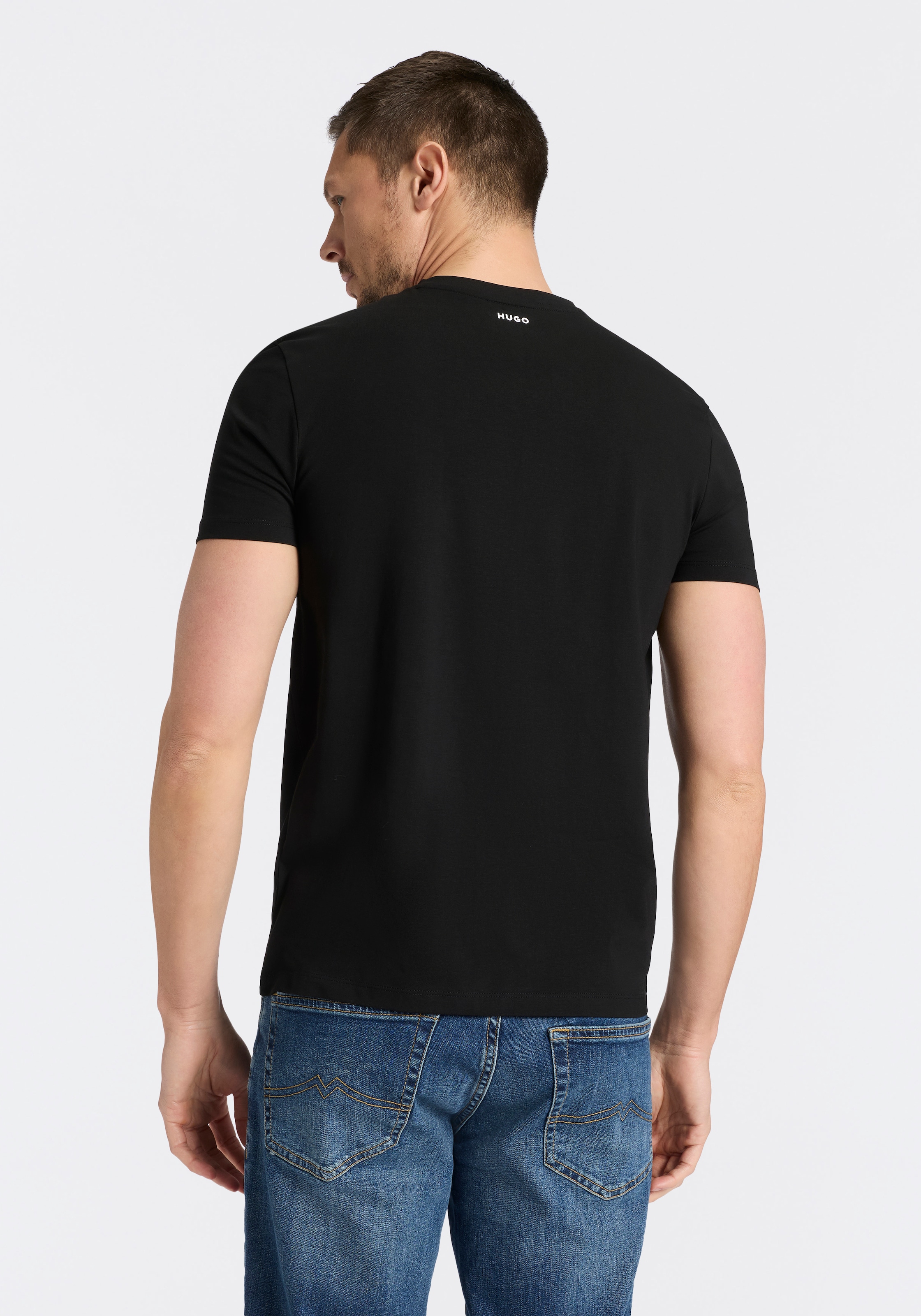 HUGO T-Shirt »HUGO-V« Packung, 2er,  V-Ausschnitt, Slim-Fit, HUGO Logo-Print
