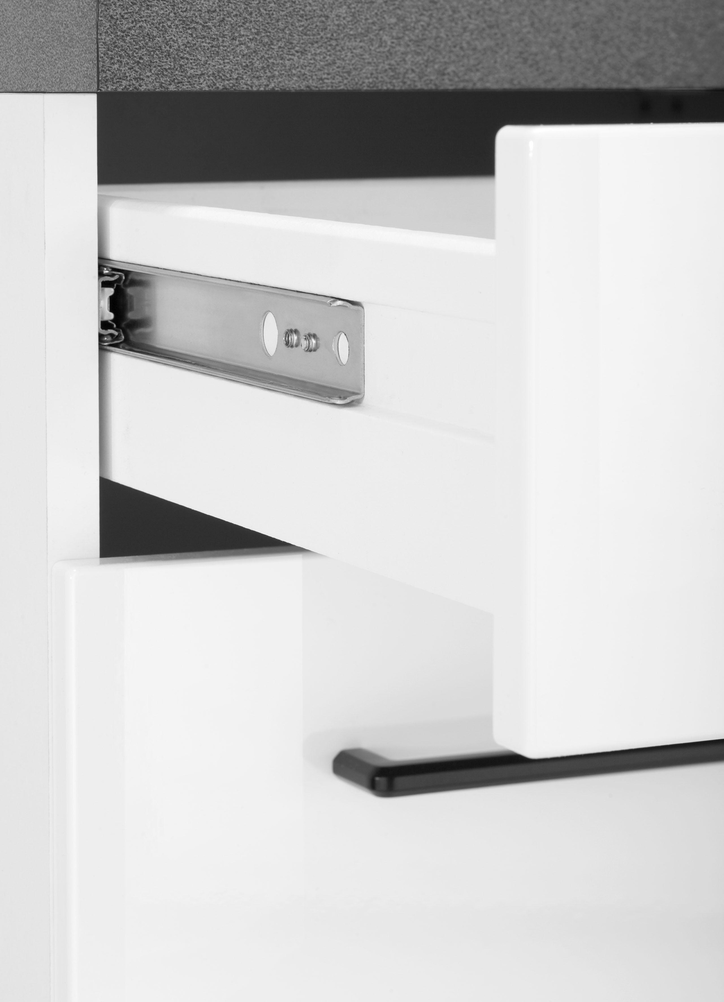 KOCHSTATION Unterschrank »KS-Tulsa« 50 cm breit, 1 Schubkasten, 2 grosse Auszüge, Metallgriff, MDF Front