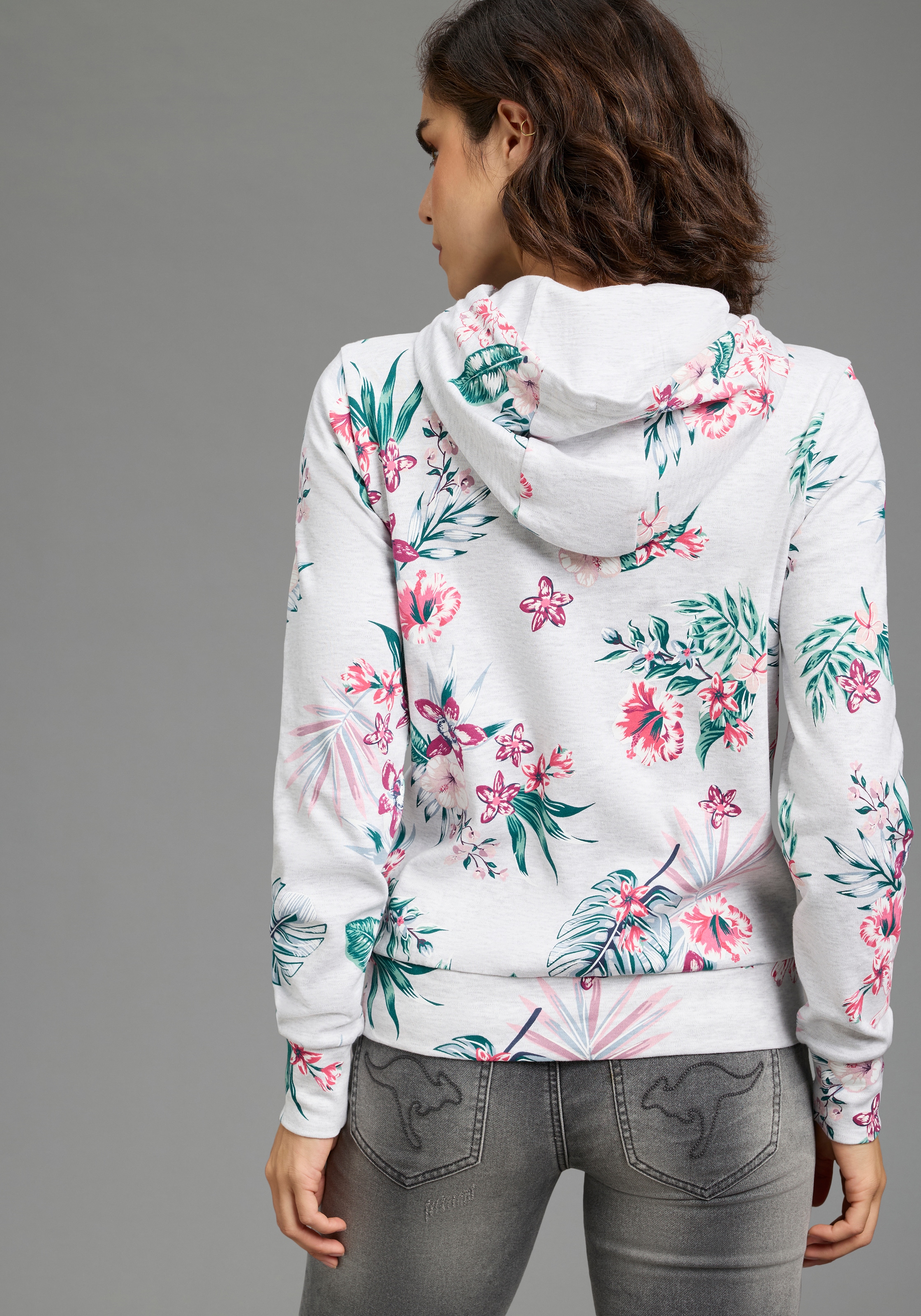 KangaROOS Kapuzensweatshirt , mit Kapuze und Kordelzug, Langarm, hüftbedeckende Länge
