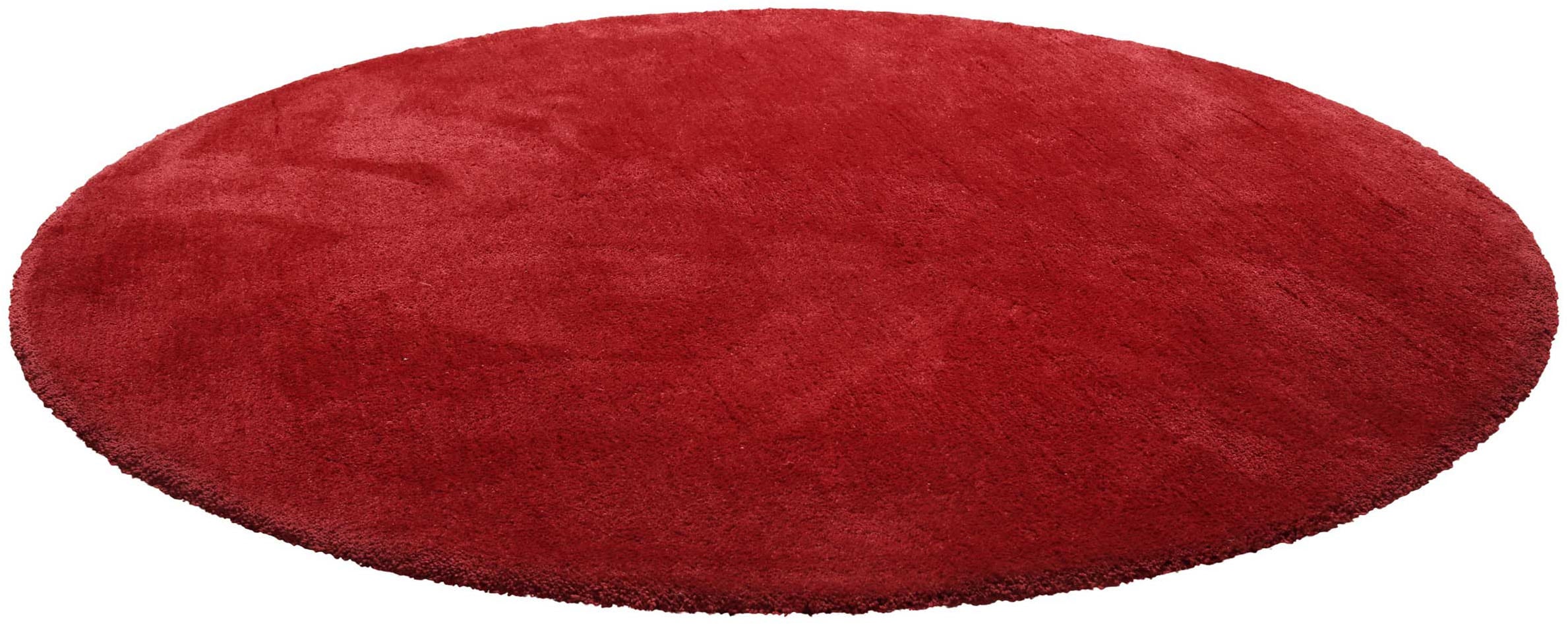 Homie Living Tapis »Pisa« Rond 25 mm Höhe Hochflor, Microfaser, uni, weich, Shaggy, Wohnzimmer, Schlafzimmer