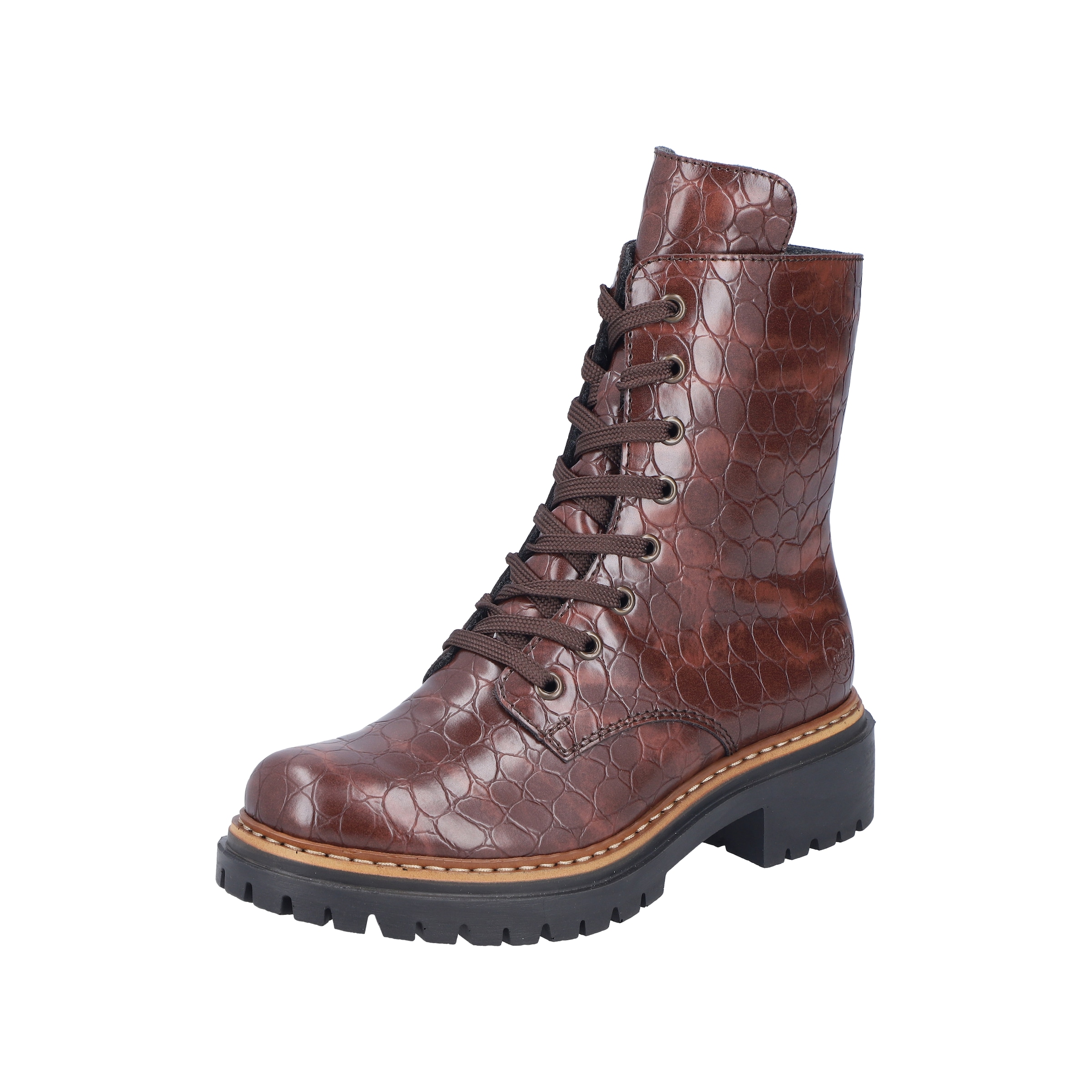 Rieker Bottines à lacets  Schnürstiefelette, Profilsohle, in veganer Verarbeitung