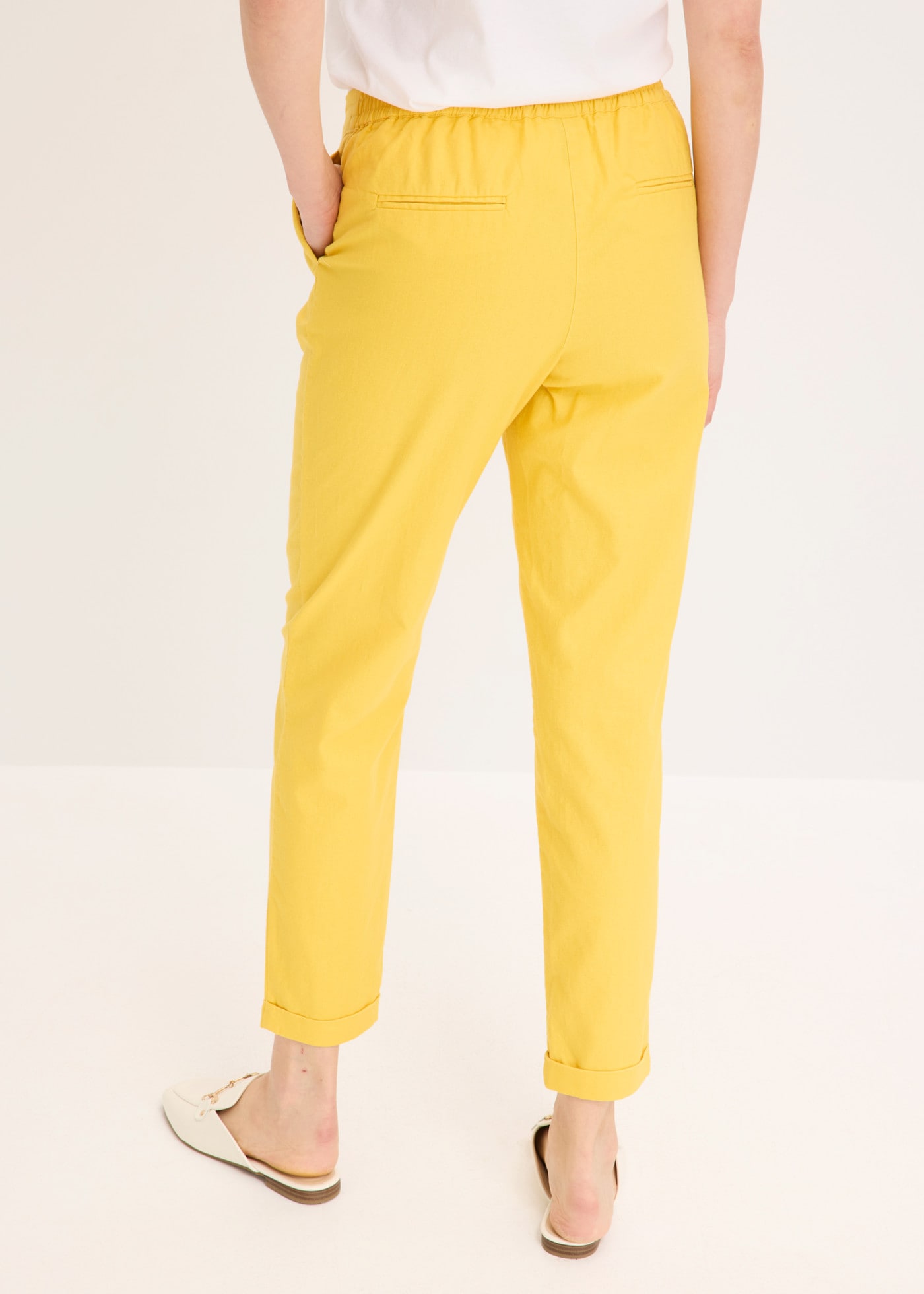 bonprix Leinenhose »Leinenhose«  aus Leinen und Baumwolle, Regular Fit, mit elastischem Gummibund