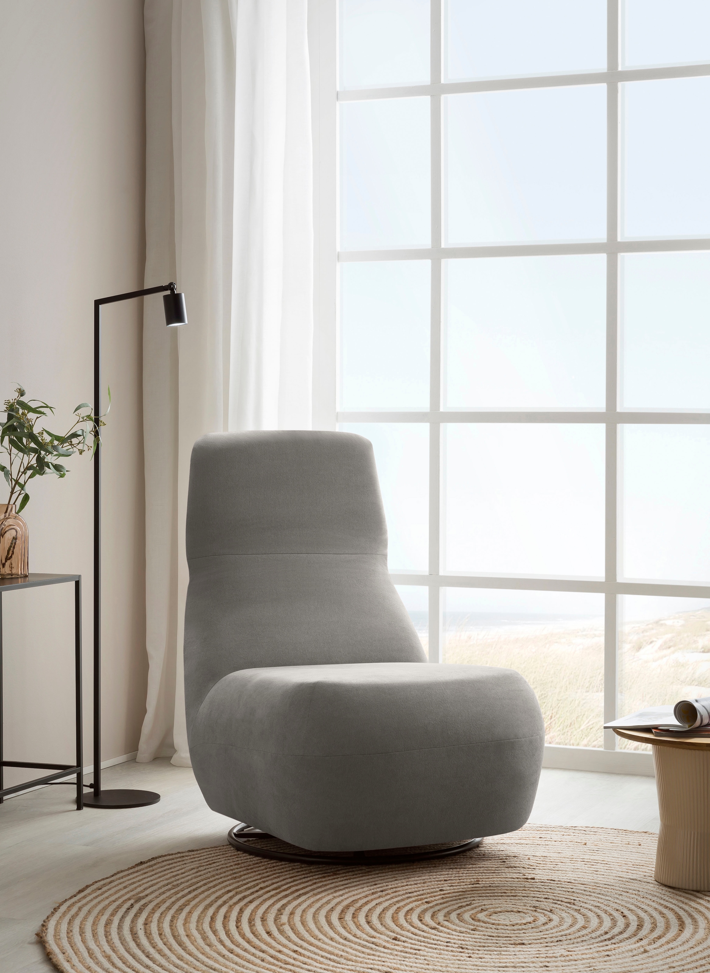 andas Fauteuil de relaxation »Emberson Sessel, Rückenlehne hochklappbar, Drehsessel« Rückenverstellung, Drehfunktion, wahlweise auch Swivel (Wipp) Funktion