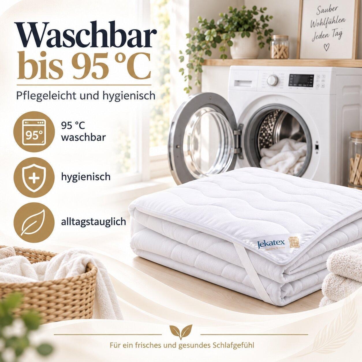 Jekatex Matratzenauflage »Denver, Matratzenauflage – supersoft, hygienisch bis 95 °C waschbar« In vielen Grössen erhältlich von 80 x 200 cm bis 200 x 200 cm