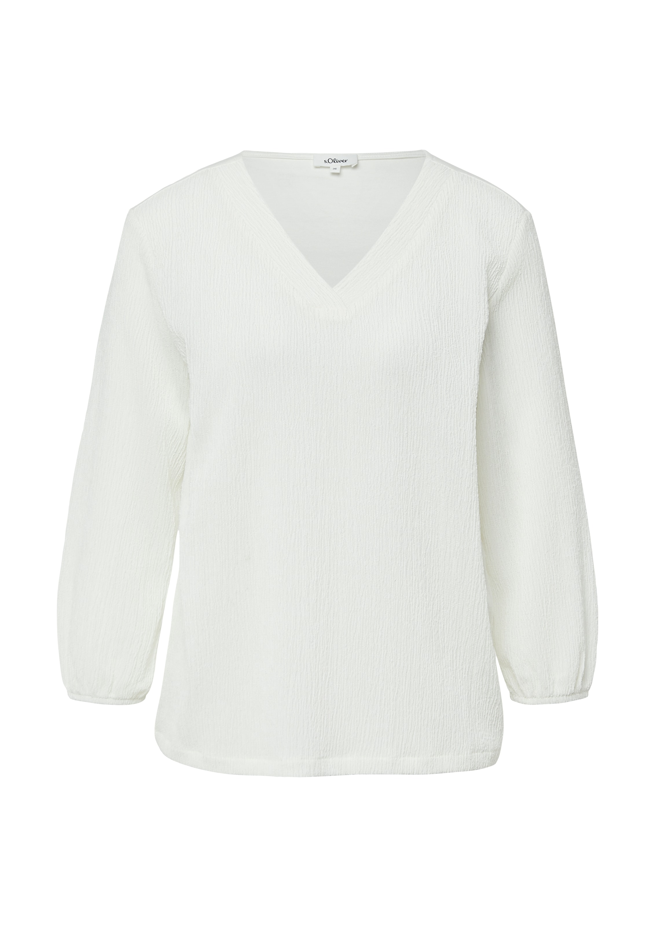 s.Oliver 3/4-Arm-Shirt mit V-Ausschnitt