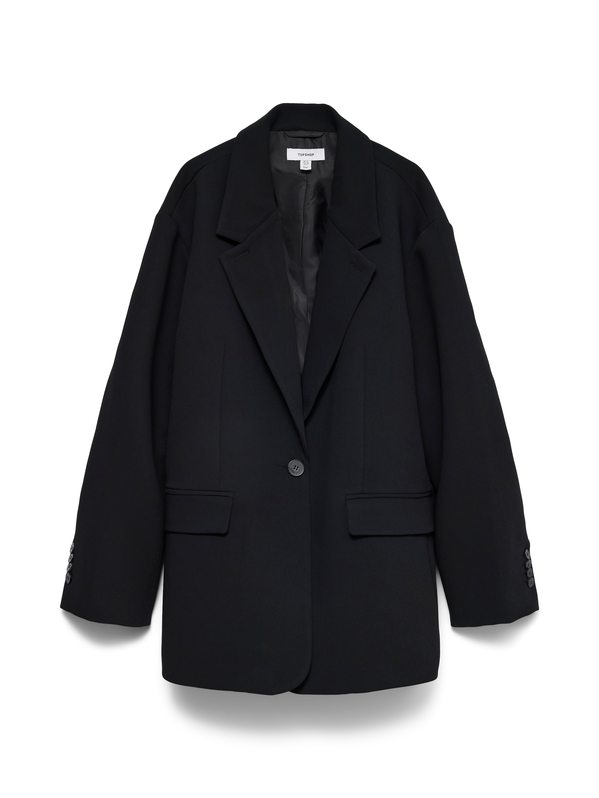 TOPSHOP Blazer long »TSLOUISE OVERSIZED BLAZER TLR NOOS« Polyester, coupe oversize