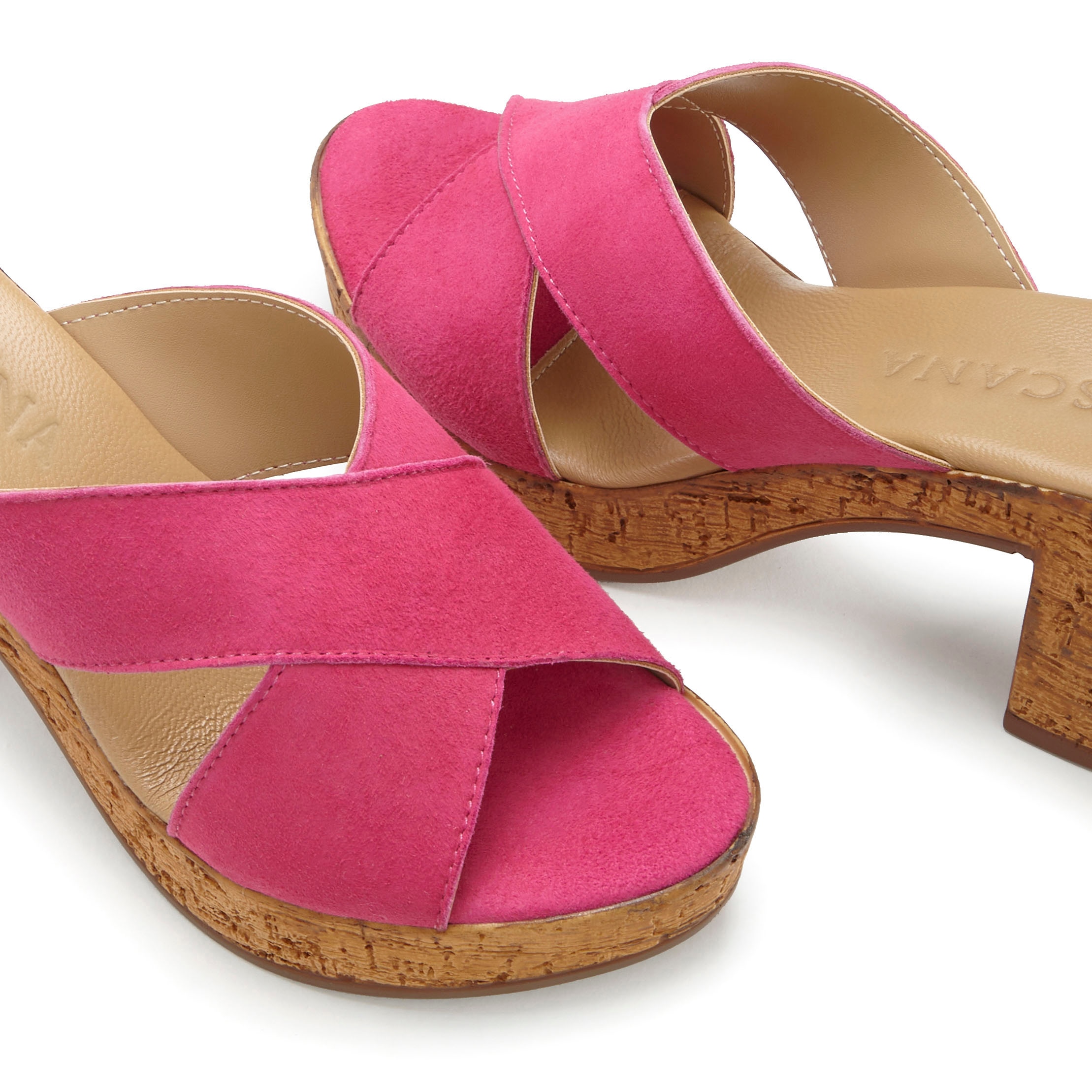 LASCANA Pantolette »Sommerschuh, offener Schuh, Sandalette, Mule,«  aus Leder mit Blockabsatz