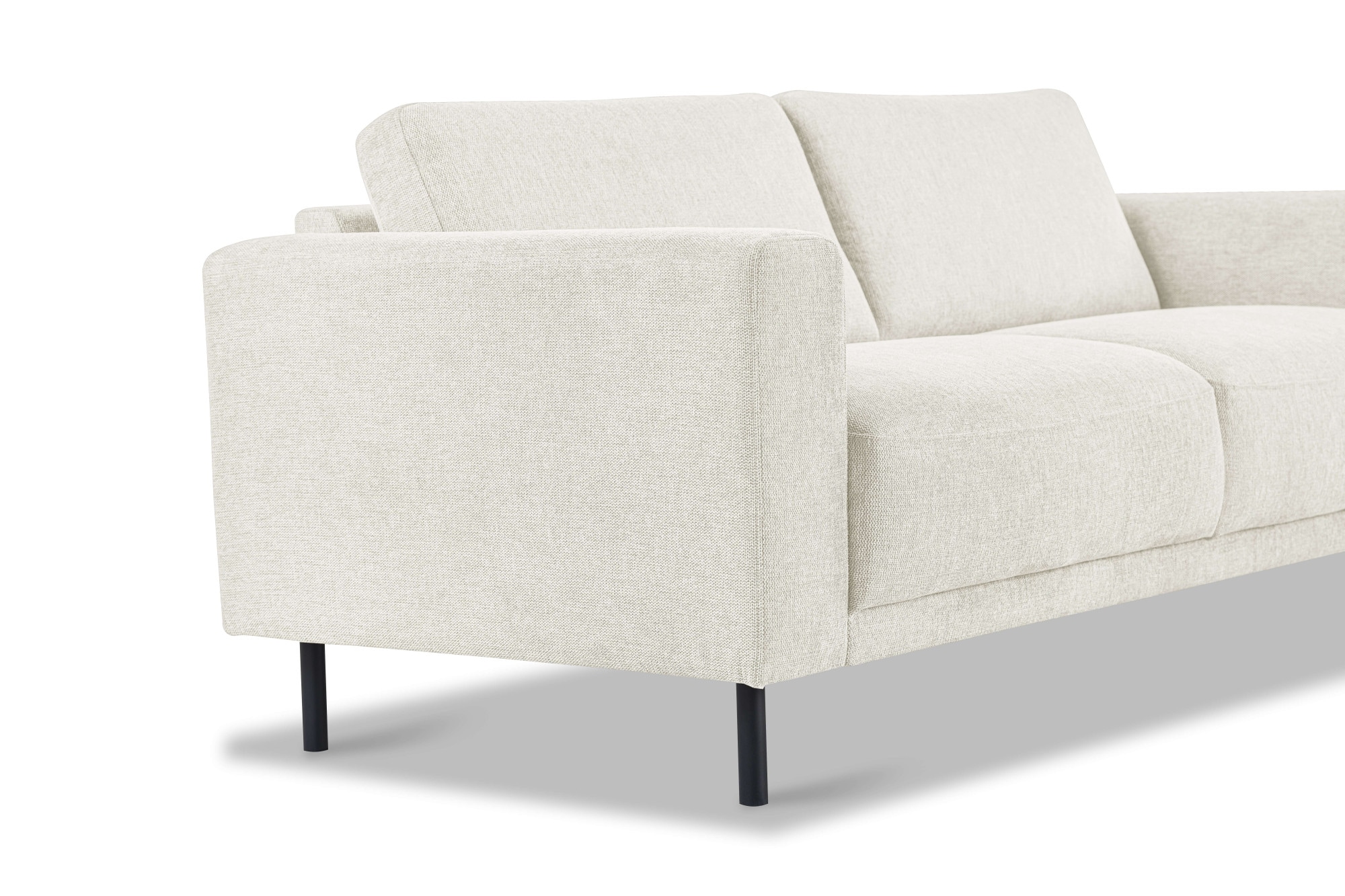 GOODproduct 2,5-places »Sveeva, Kompaktsofa, B.183 cm, schwarze Metallfüsse« tissu tissé durable, avec suspension ondulée, plusieurs couleurs