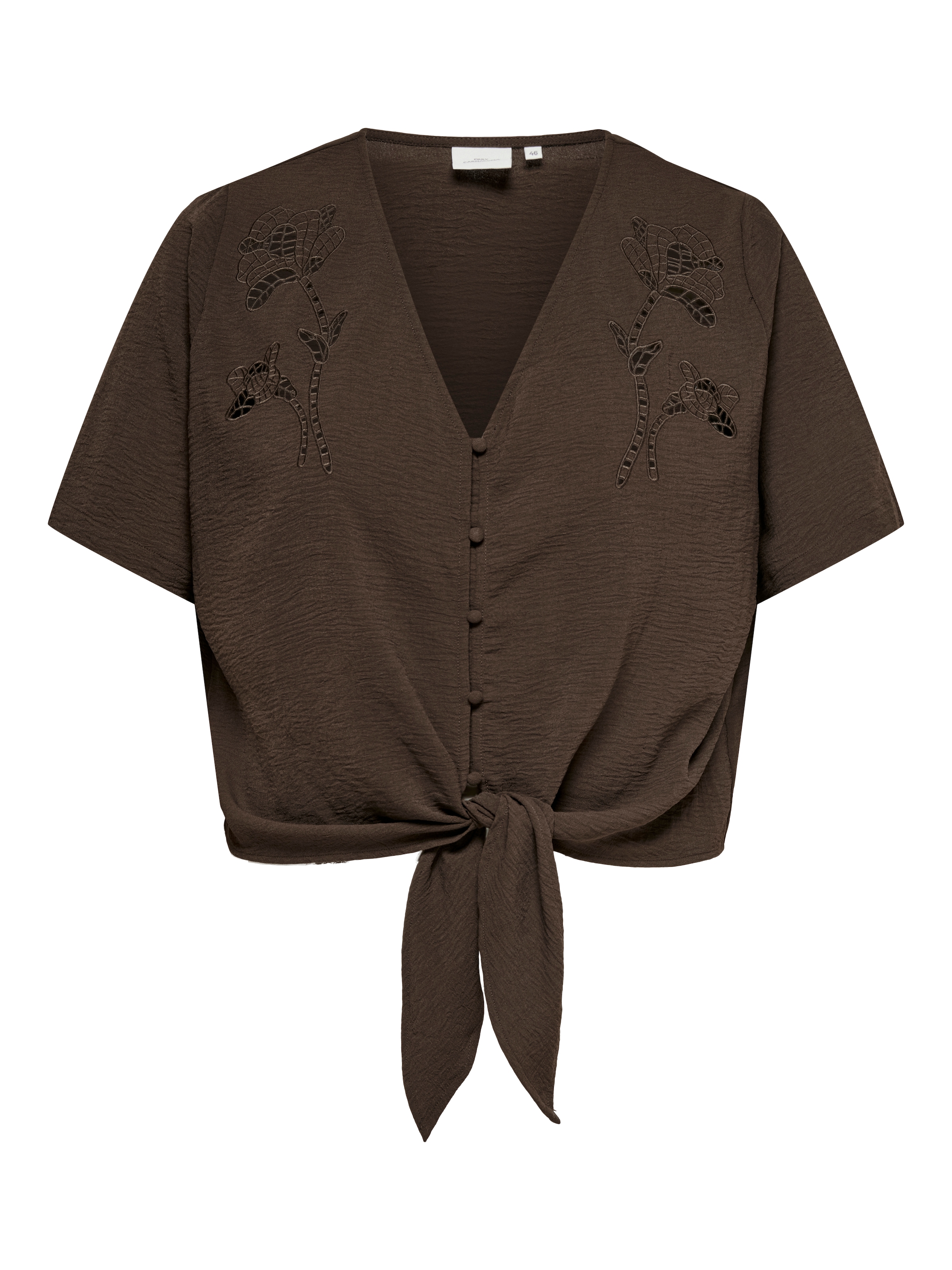 ONLY CARMAKOMA T-shirt en V »CAREVALOU METTA 2/4 KNOT SHIRT WVN«