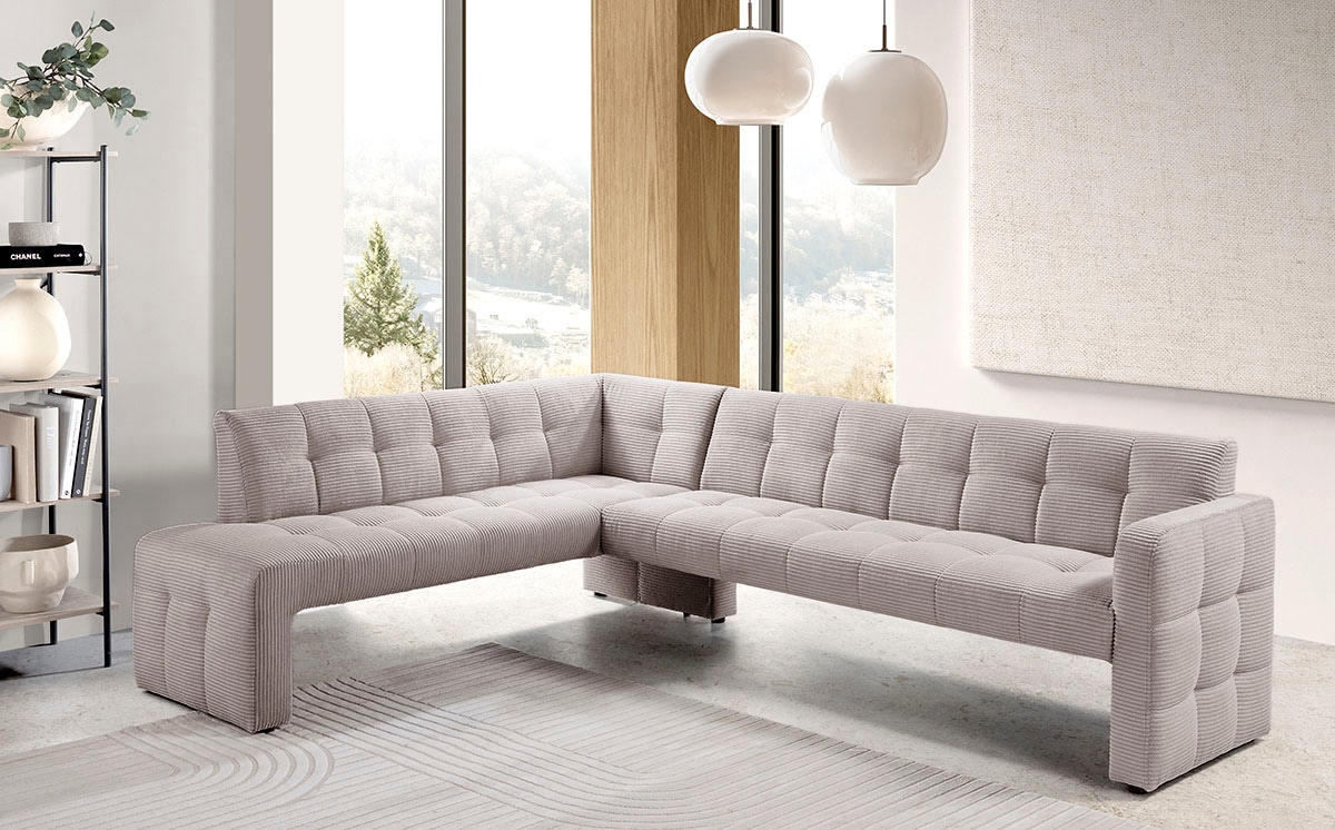 exxpo - sofa fashion Banc de salle à manger »Barista, bequem und elegant, hohe Bodenfreiheit« Eckbank Barista bequem und elegant, hochwertige Detailverarbeitung