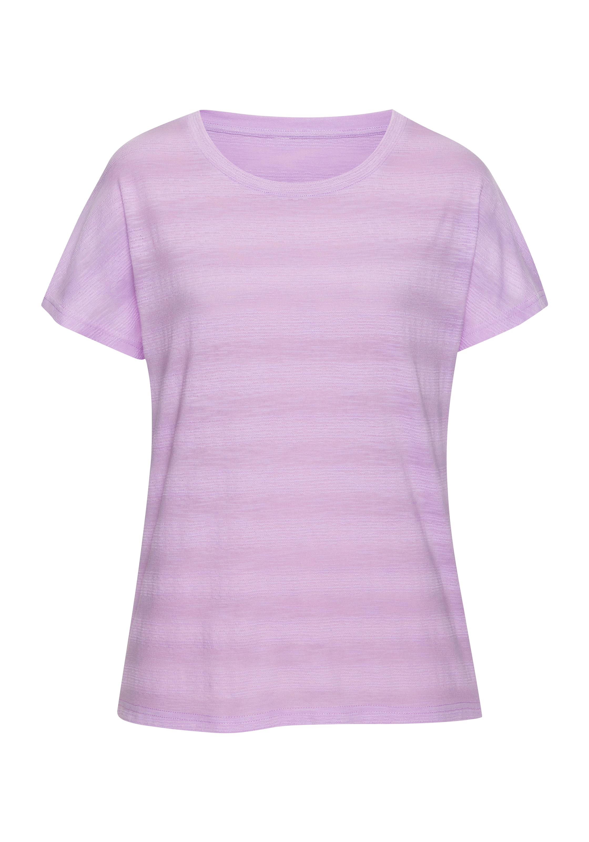 Vivance T-Shirt »mit modischer Strukturoptik« 2er-Pack,  aus pflegeleichter Qualität mit Baumwolle